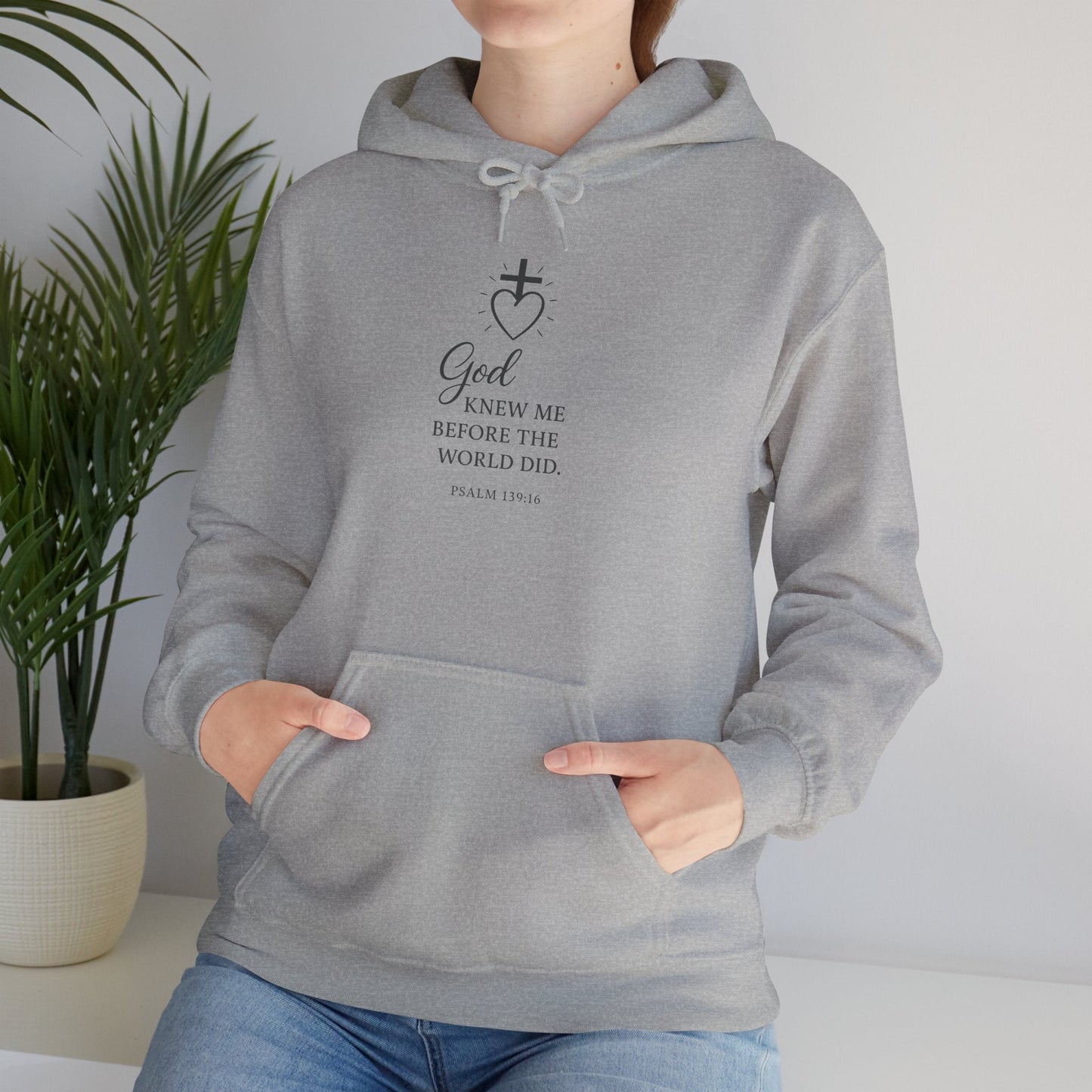 Faith - Inspired Unisex Hoodie with Inspirational Quote Psalm 139:16 - Peak Inspiration