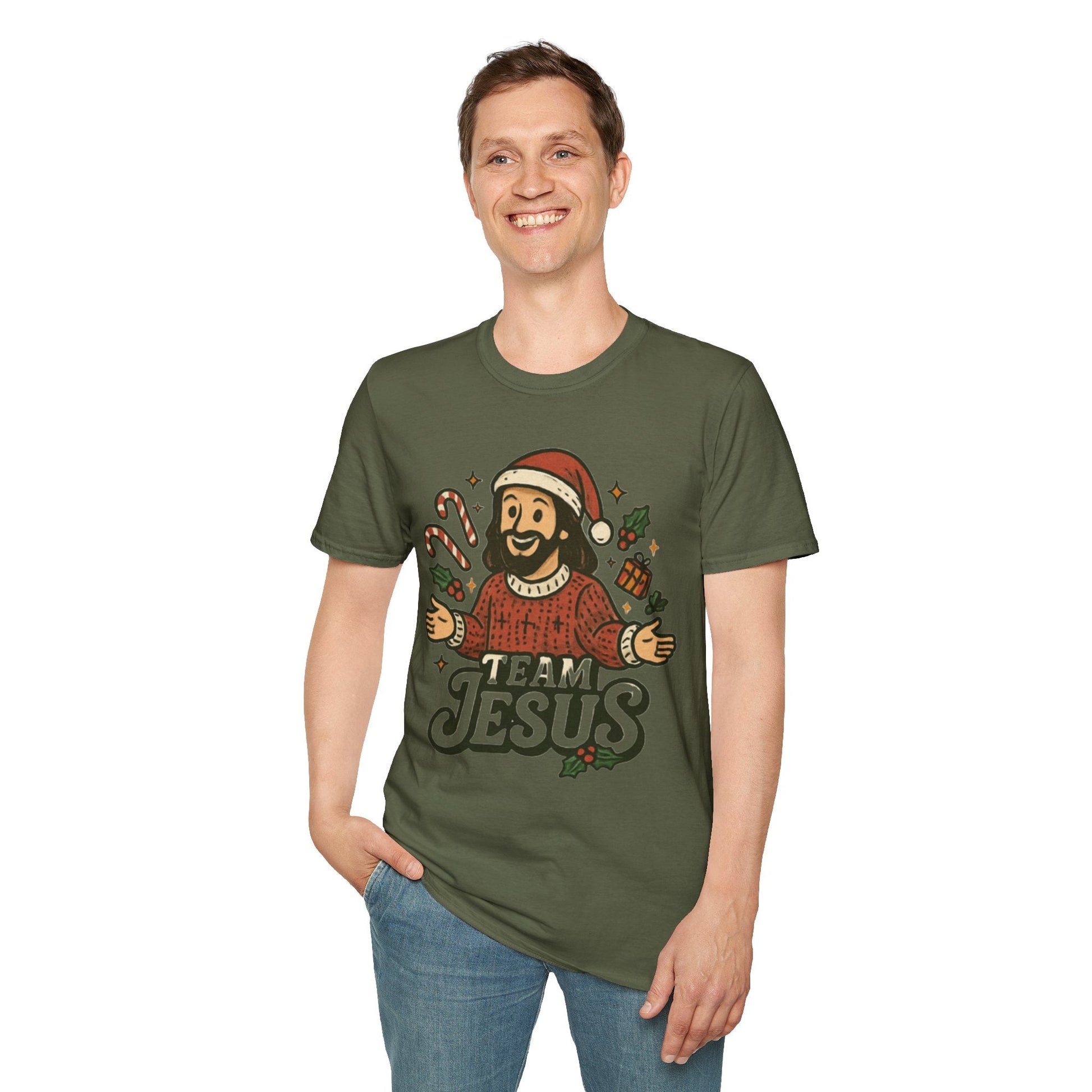 Funny "Team Jesus" Christmas T-Shirt - Peak Inspiration