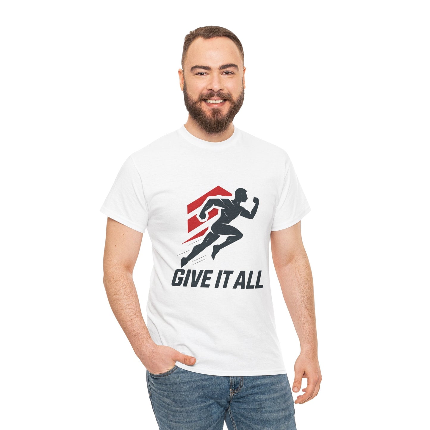 Give It All 'Work Out' T-Shirt — Motivational Workout Tee - Peak Inspiration