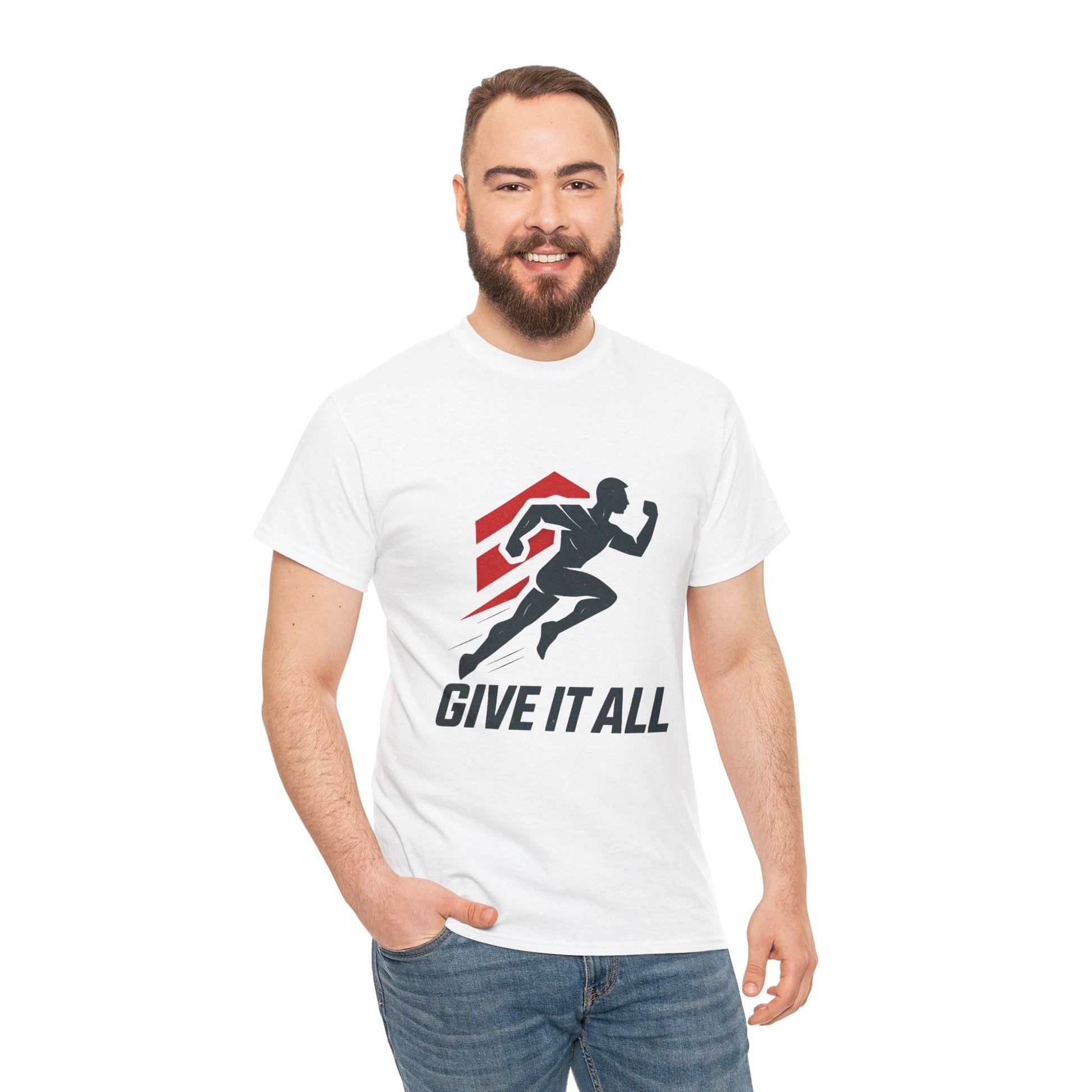 Give It All 'Work Out' T-Shirt — Motivational Workout Tee - Peak Inspiration