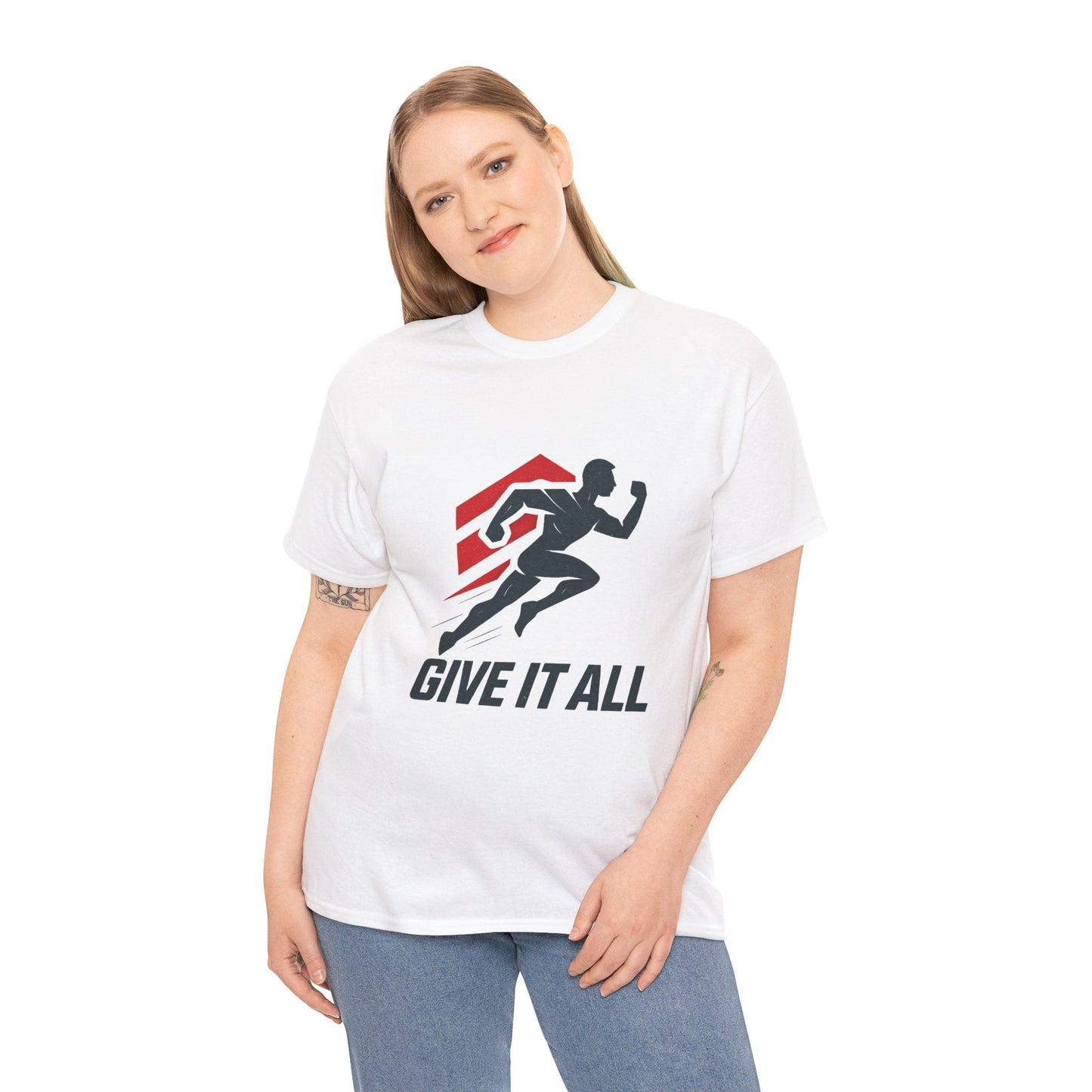 Give It All 'Work Out' T-Shirt — Motivational Workout Tee - Peak Inspiration