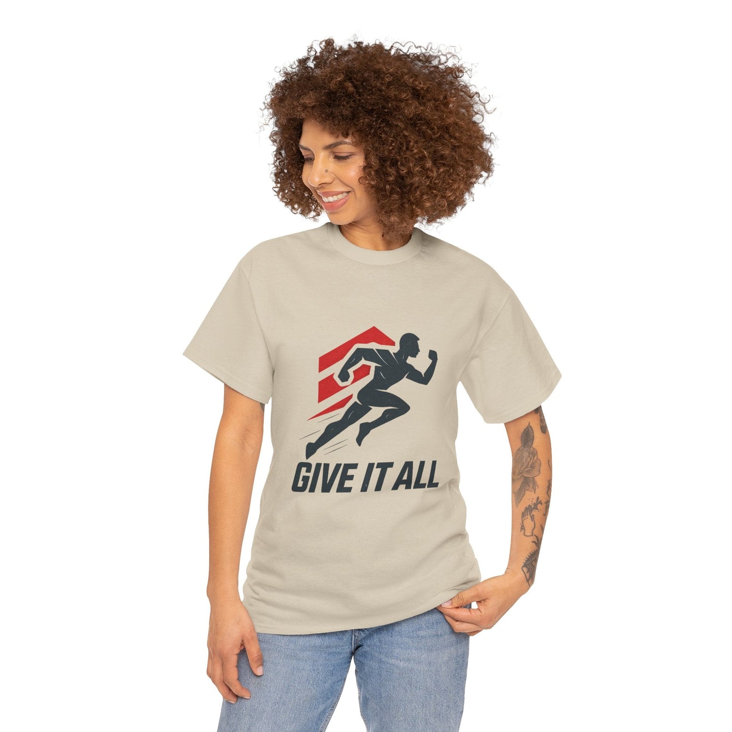 Give It All 'Work Out' T-Shirt — Motivational Workout Tee - Peak Inspiration