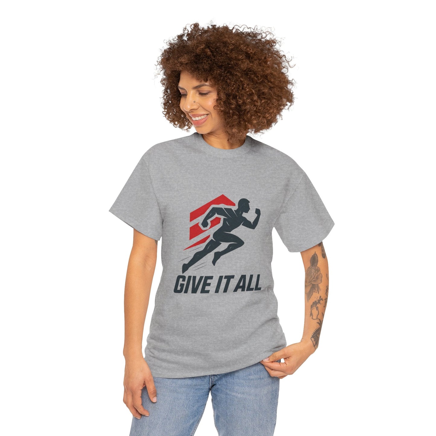 Give It All 'Work Out' T-Shirt — Motivational Workout Tee - Peak Inspiration