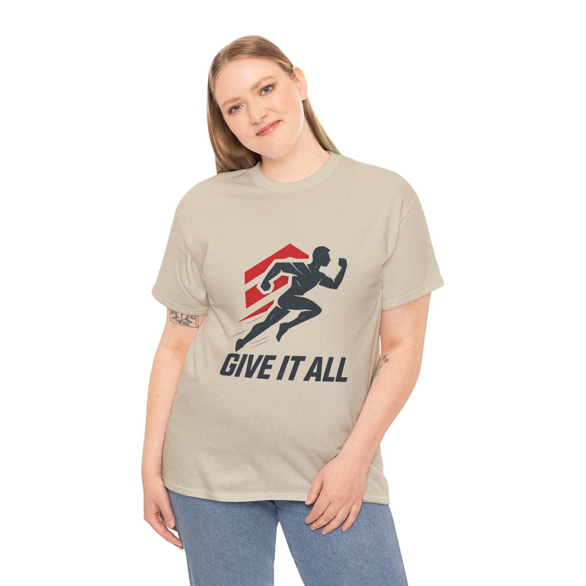 Give It All 'Work Out' T-Shirt — Motivational Workout Tee - Peak Inspiration