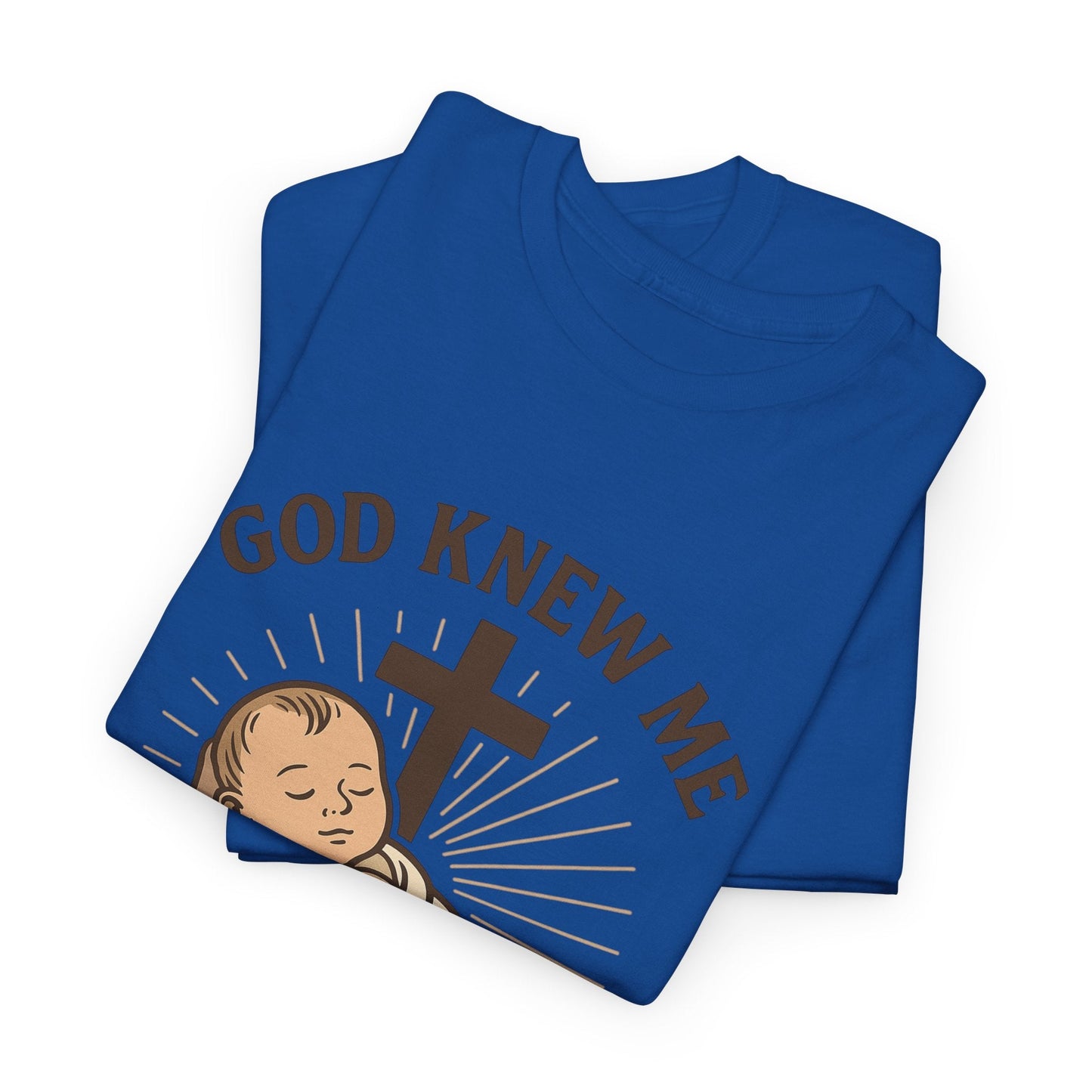 God Knew Me Unisex Heavy Cotton Tee Psalm 139:16 - Peak Inspiration