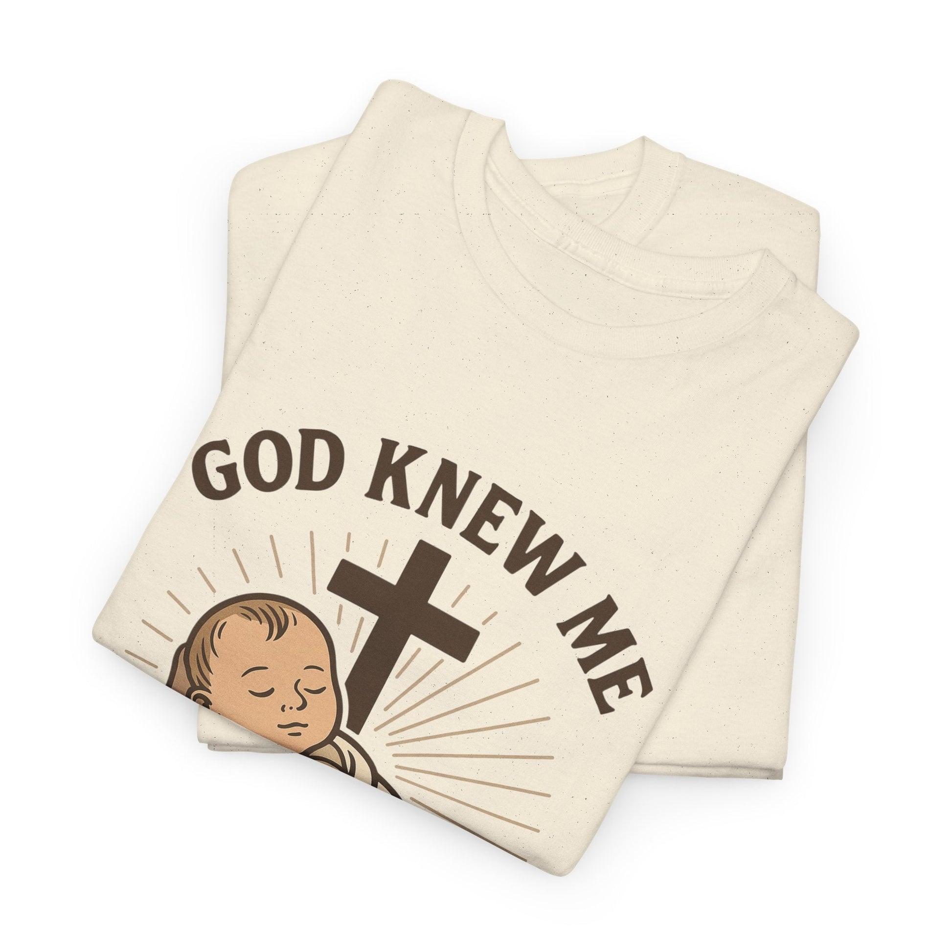 God Knew Me Unisex Heavy Cotton Tee Psalm 139:16 - Peak Inspiration