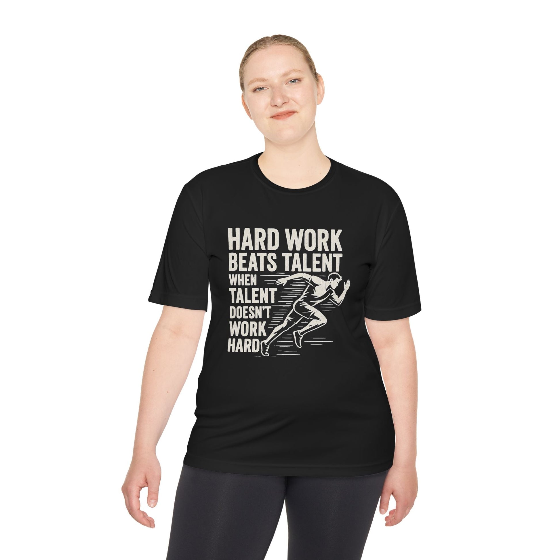 Hard Work Beats Talent Unisex Moisture Wicking Tee - Peak Inspiration