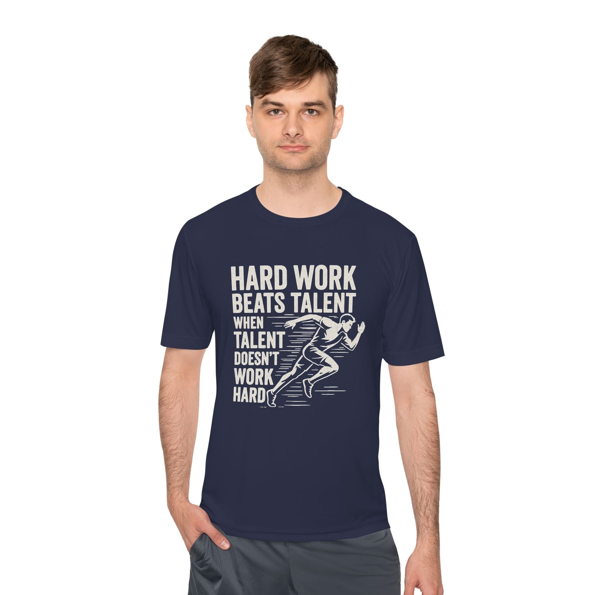 Hard Work Beats Talent Unisex Moisture Wicking Tee - Peak Inspiration