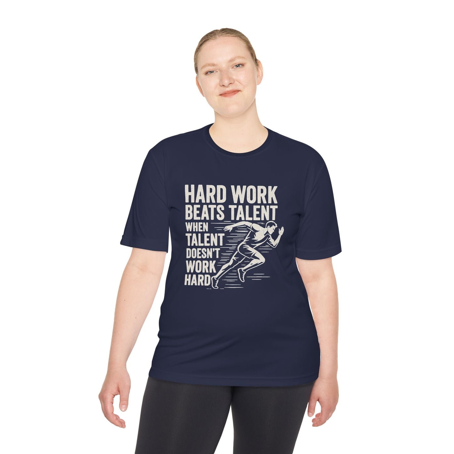 Hard Work Beats Talent Unisex Moisture Wicking Tee - Peak Inspiration