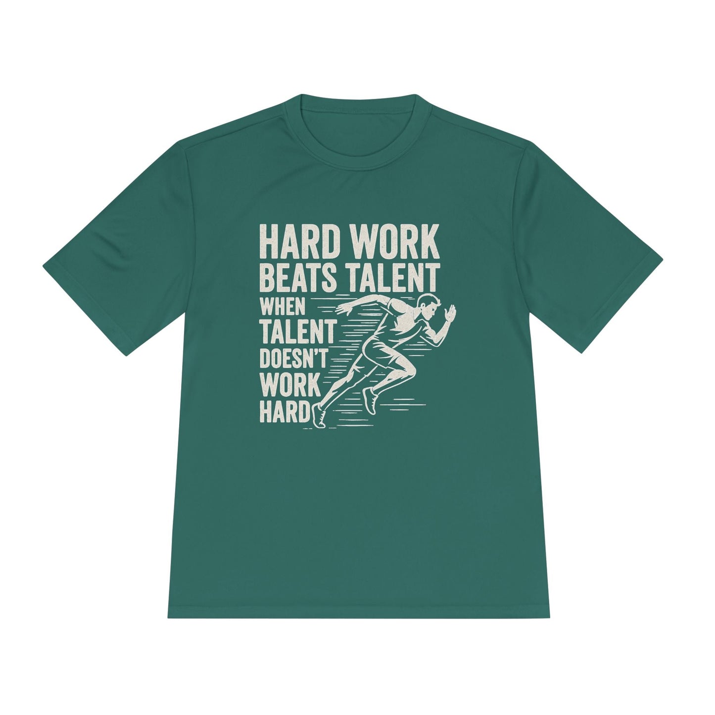 Hard Work Beats Talent Unisex Moisture Wicking Tee - Peak Inspiration