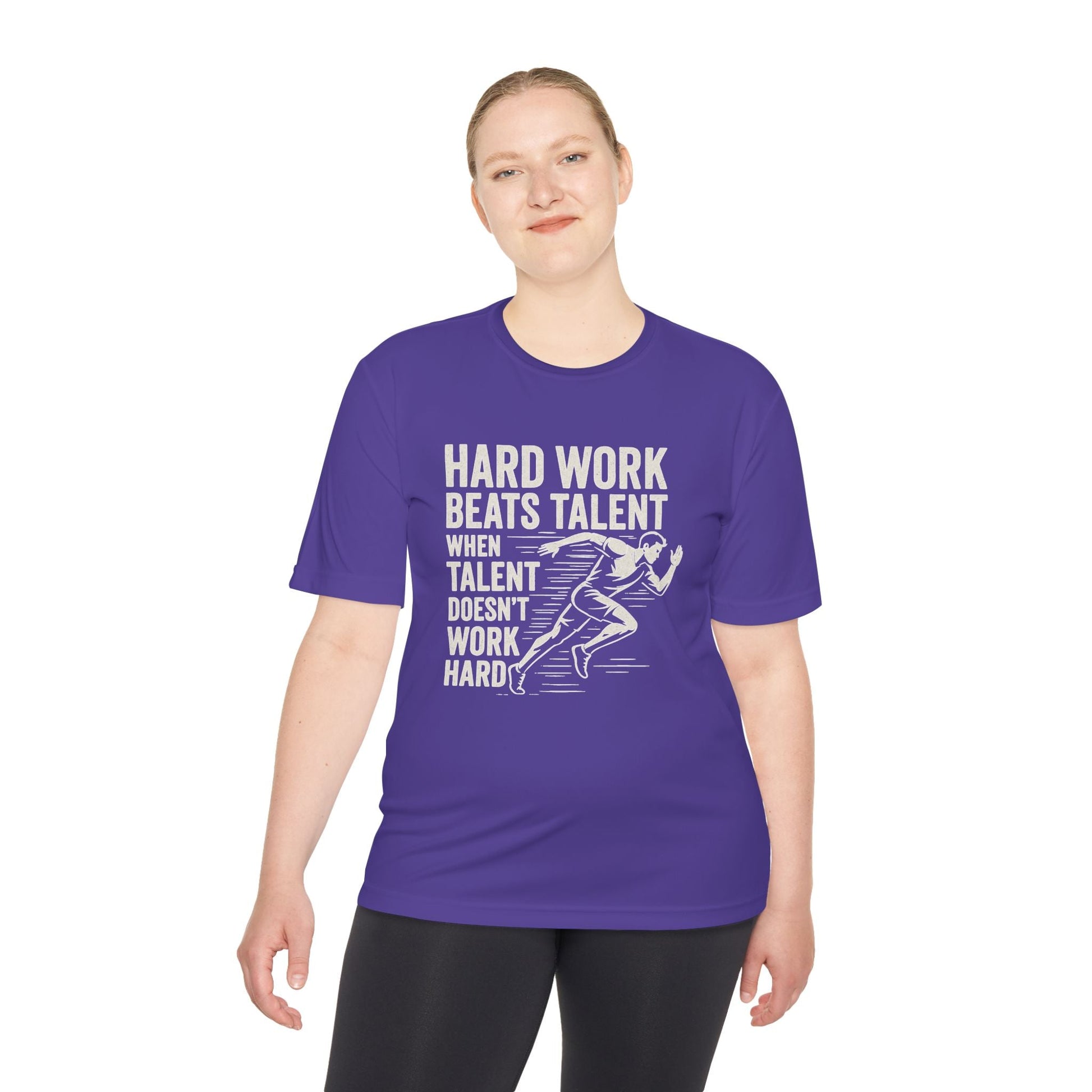 Hard Work Beats Talent Unisex Moisture Wicking Tee - Peak Inspiration