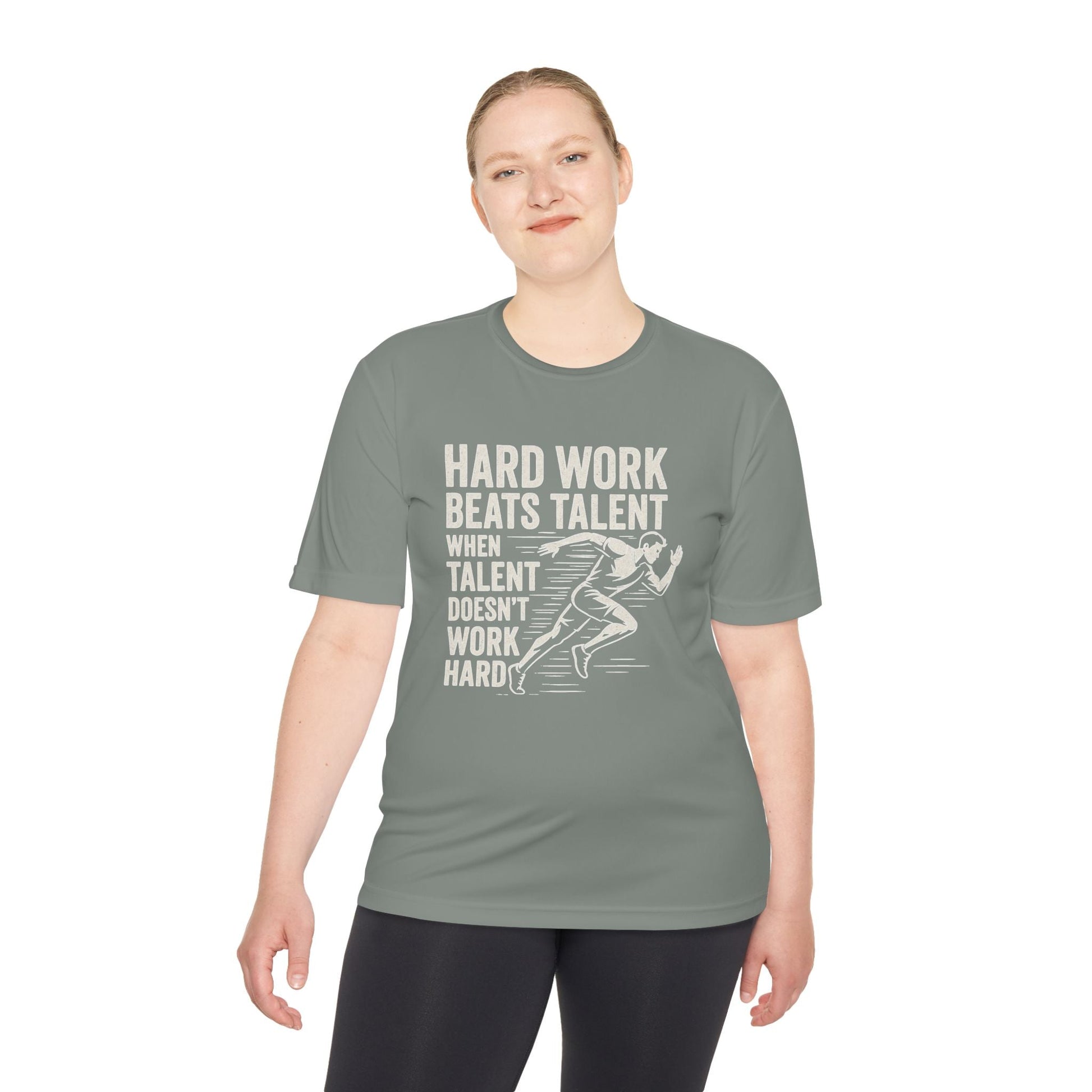 Hard Work Beats Talent Unisex Moisture Wicking Tee - Peak Inspiration