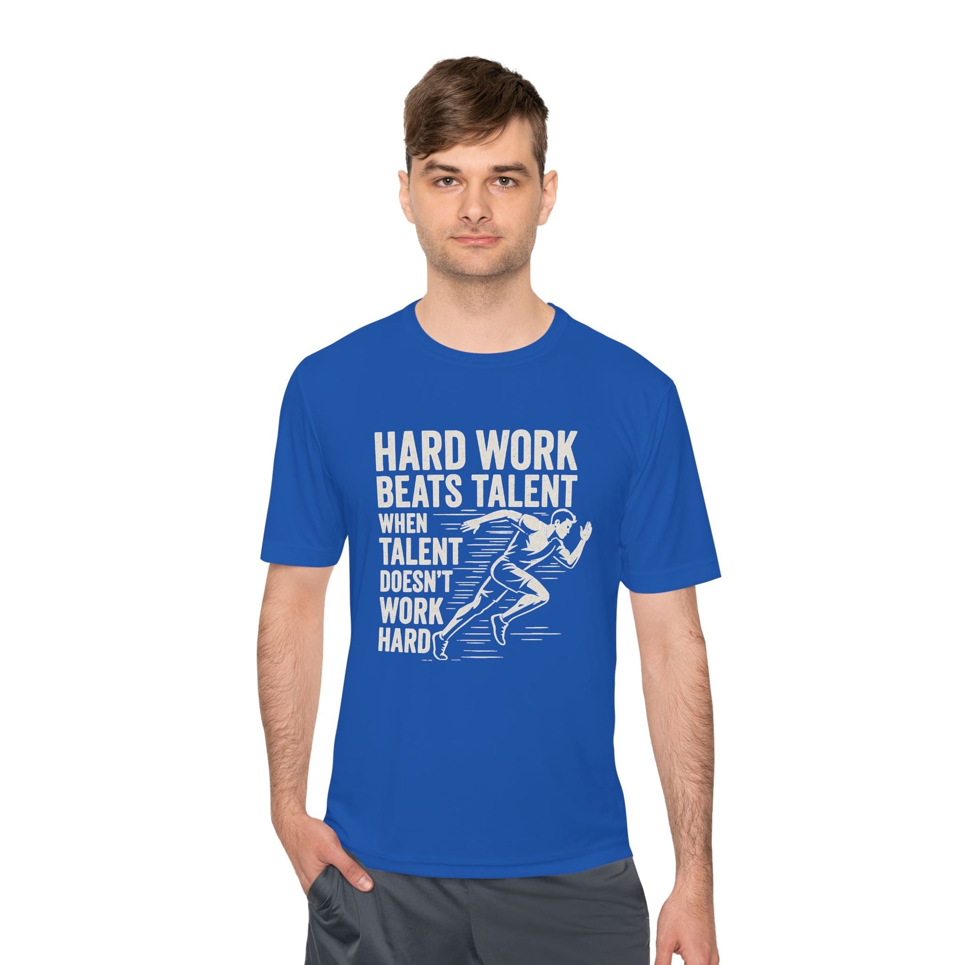 Hard Work Beats Talent Unisex Moisture Wicking Tee - Peak Inspiration