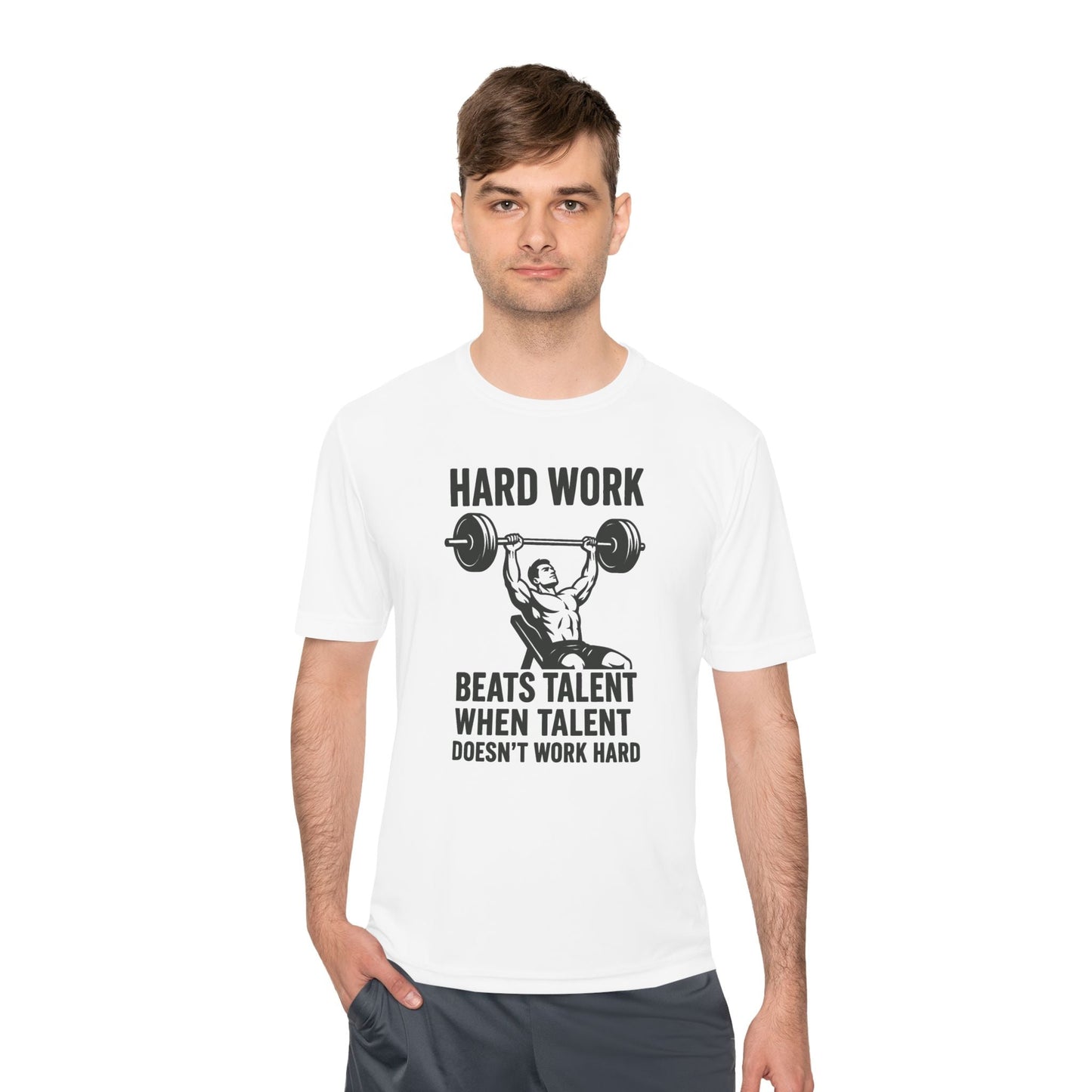 Hard Work Motivation Unisex Moisture Wicking Tee - Peak Inspiration