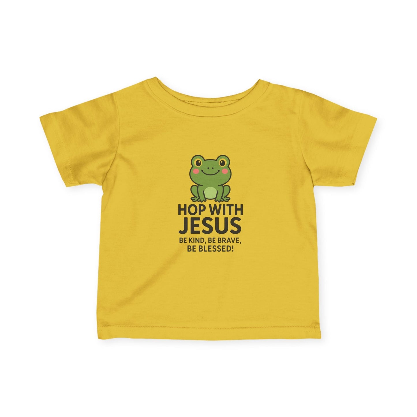 Hop with Jesus Infant Tee - Be Kind, Be Brave, Be Blessed! - Peak Inspiration