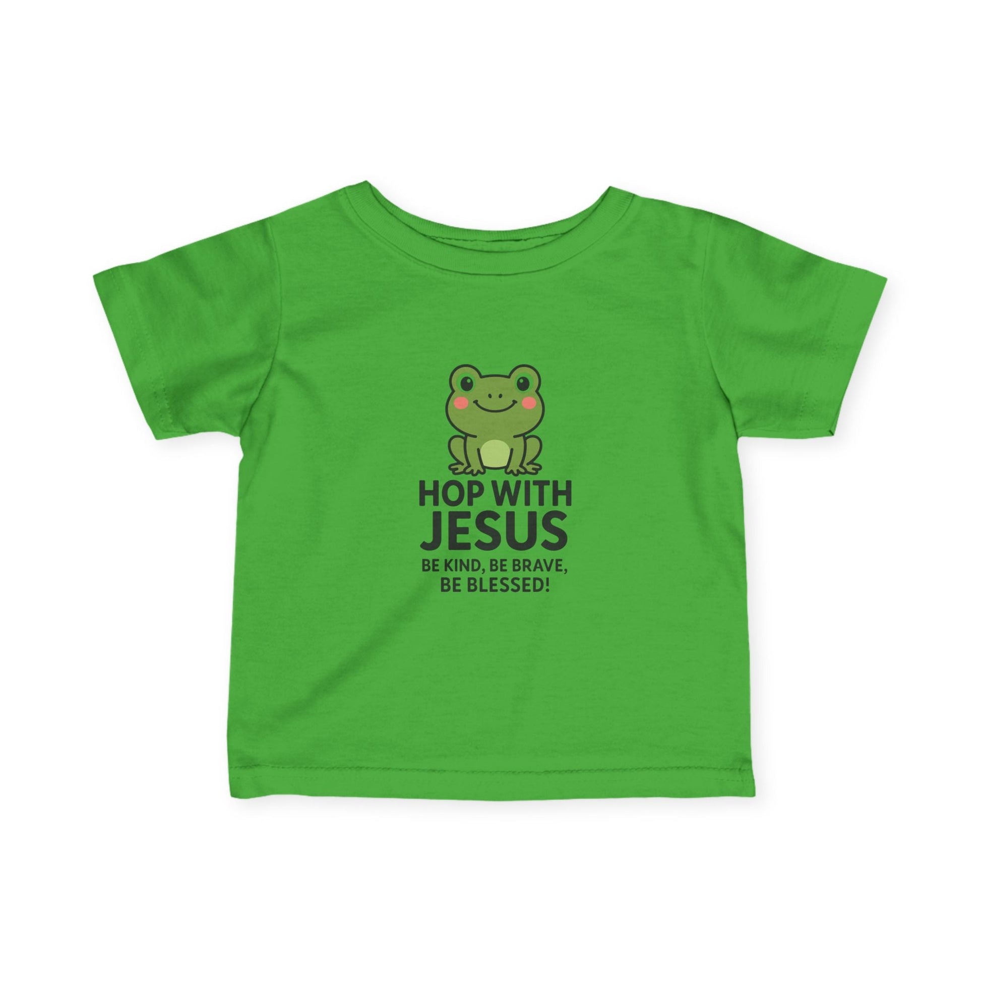 Hop with Jesus Infant Tee - Be Kind, Be Brave, Be Blessed! - Peak Inspiration