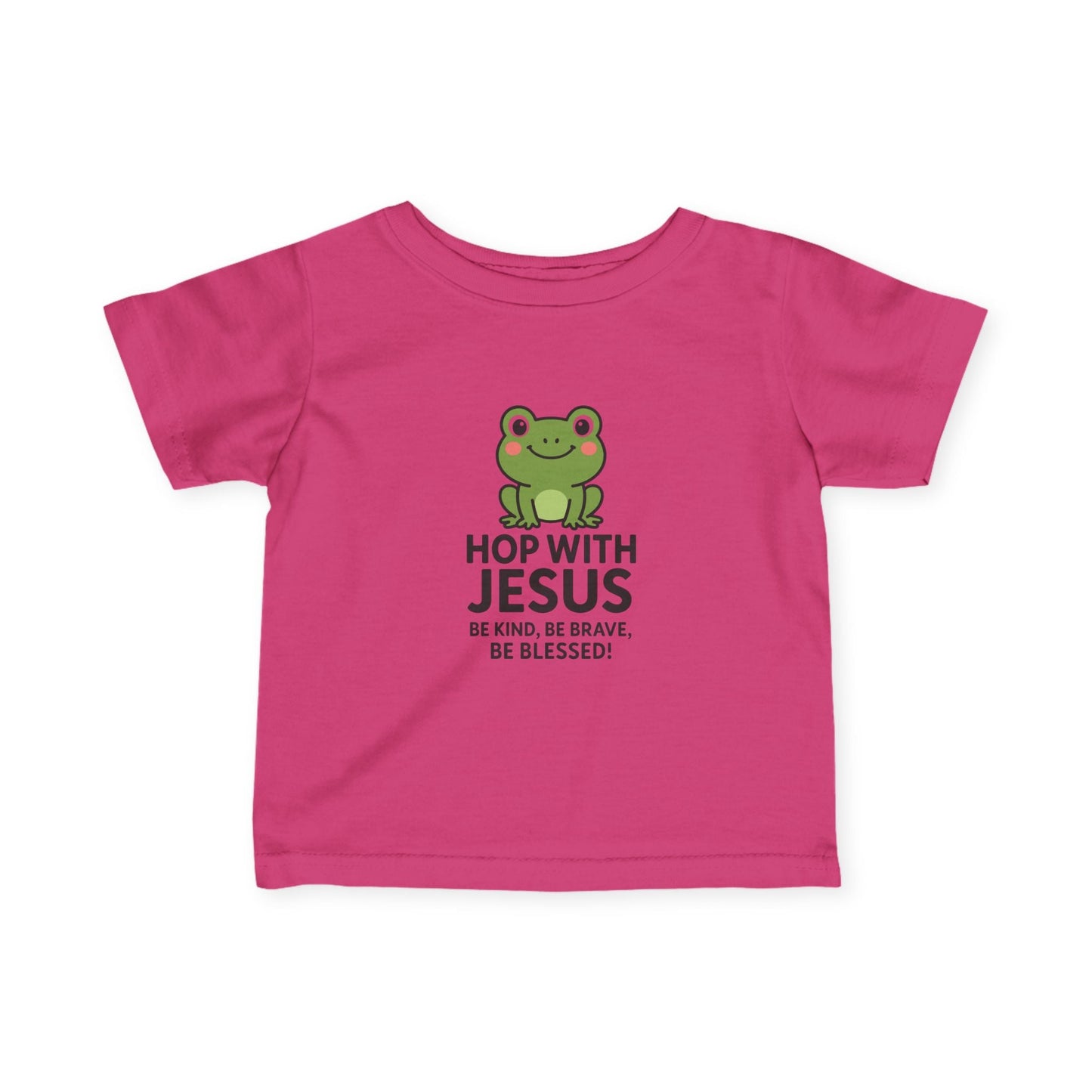 Hop with Jesus Infant Tee - Be Kind, Be Brave, Be Blessed! - Peak Inspiration