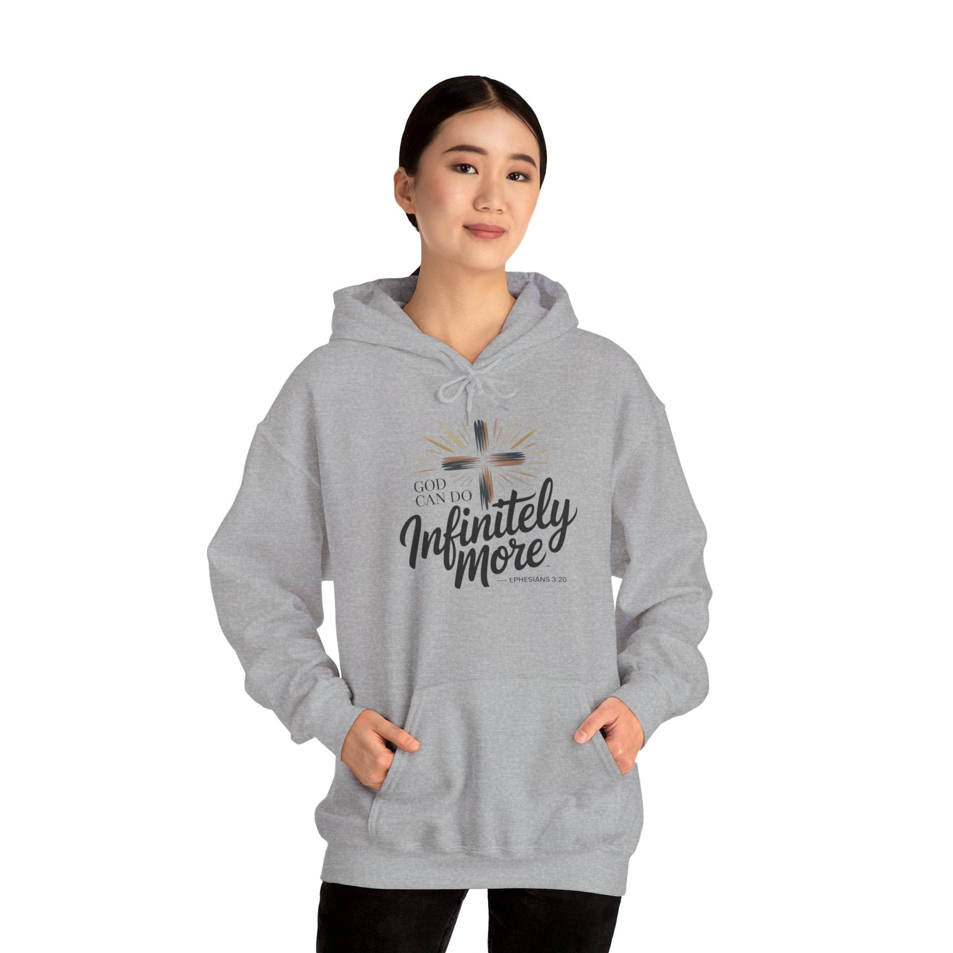 Infinity More Hooded Sweatshirt - Unisex Inspirational Pullover - Peak Inspiration
