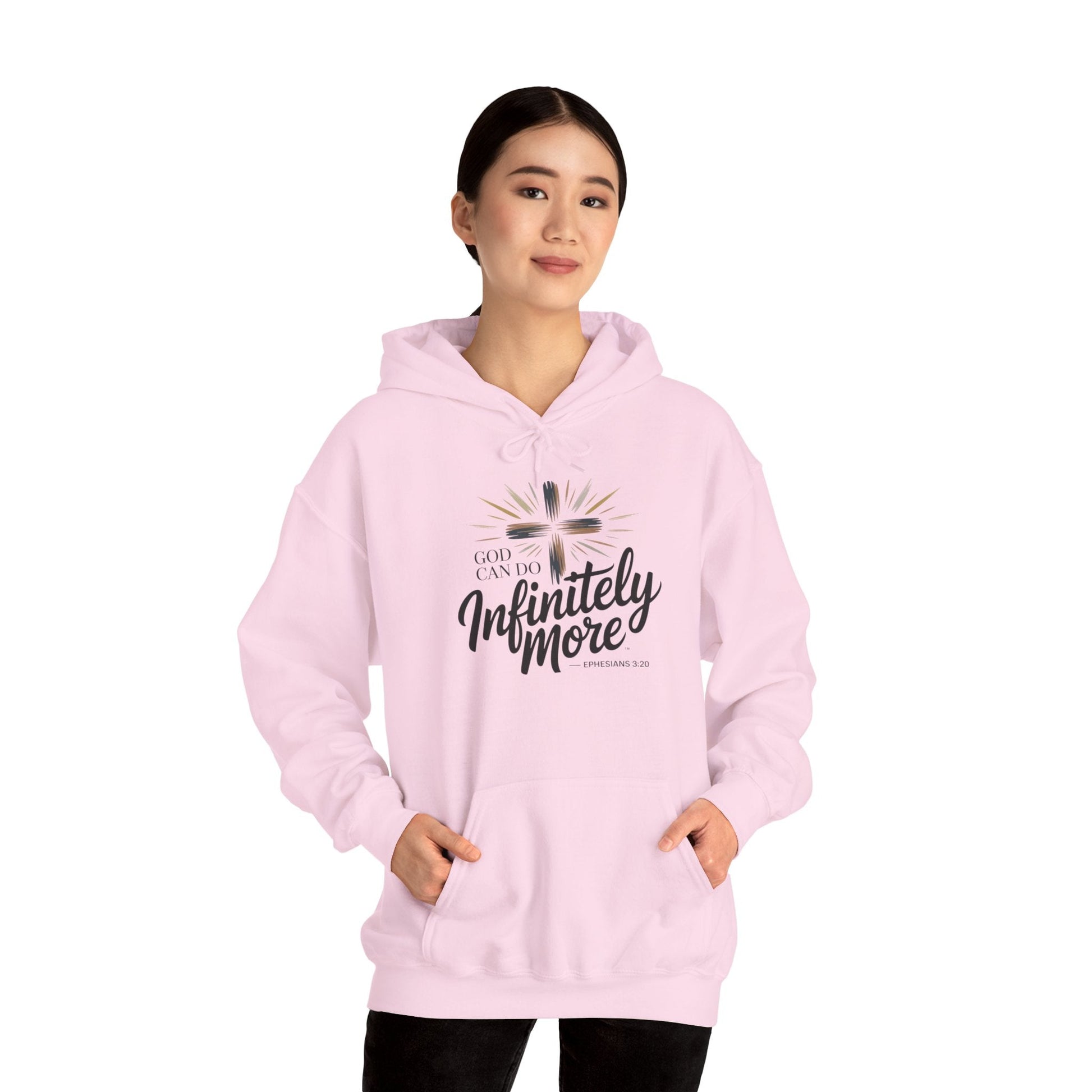 Infinity More Hooded Sweatshirt - Unisex Inspirational Pullover - Peak Inspiration
