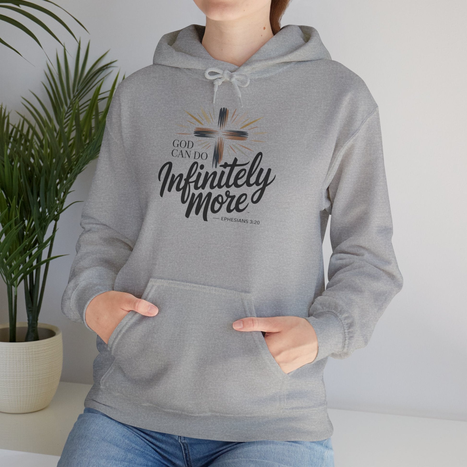 Infinity More Hooded Sweatshirt - Unisex Inspirational Pullover - Peak Inspiration