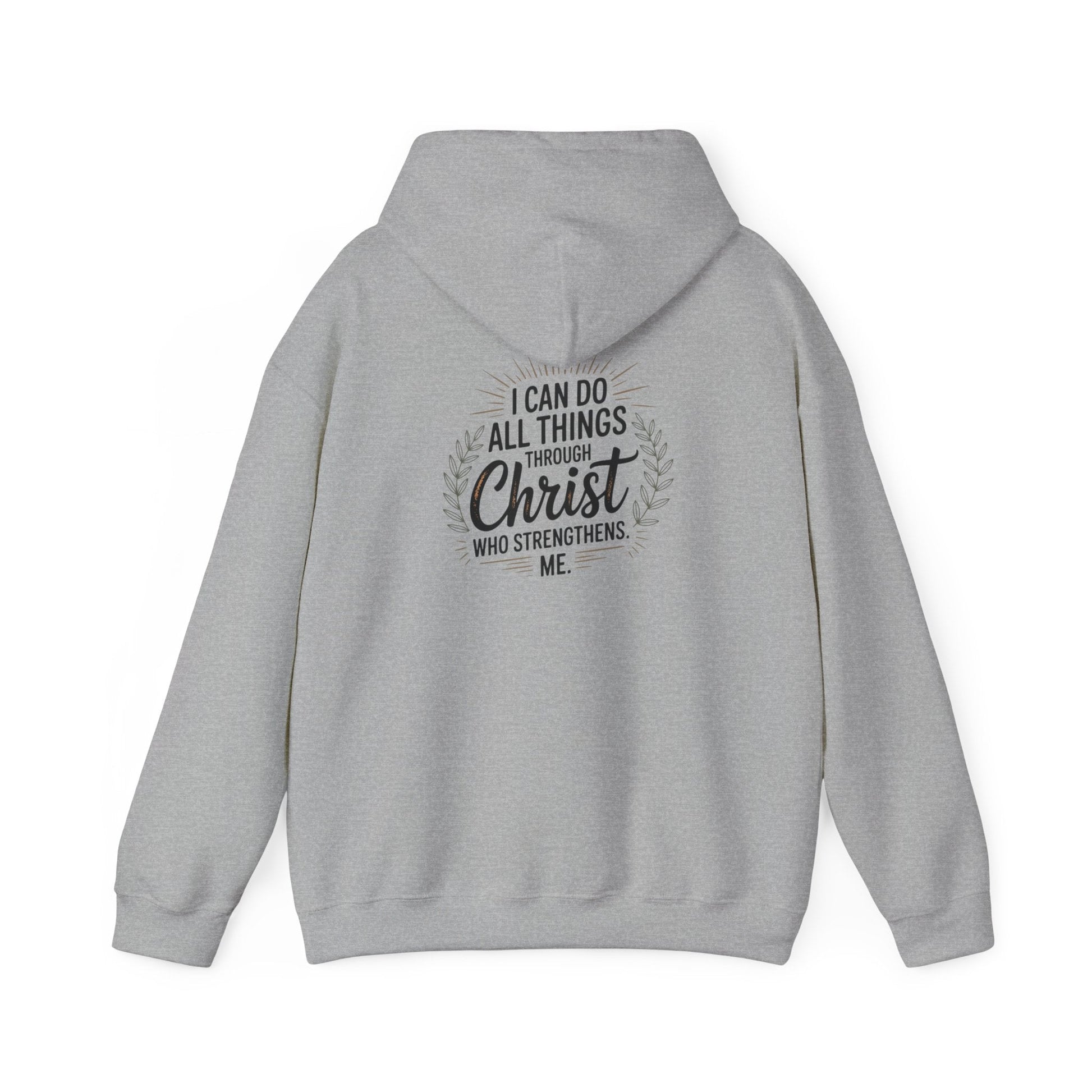 Inspirational Christian Hoodie - I Can Do All Things Through Christ - Peak Inspiration