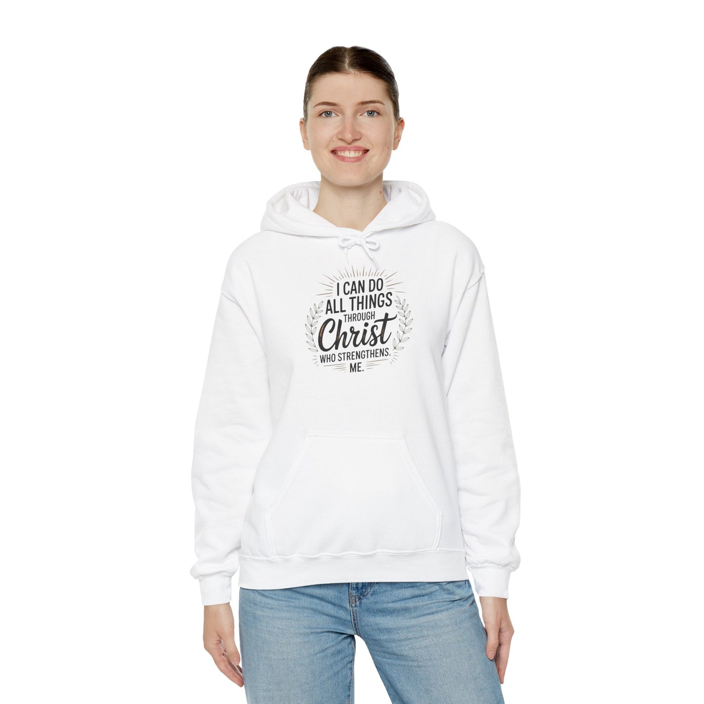 Inspirational Christian Hoodie - I Can Do All Things Through Christ - Peak Inspiration