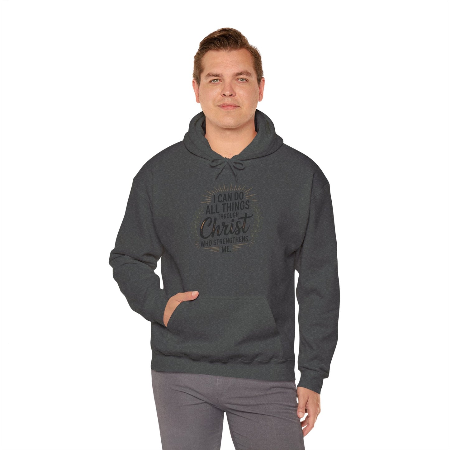 Inspirational Christian Hoodie - I Can Do All Things Through Christ - Peak Inspiration