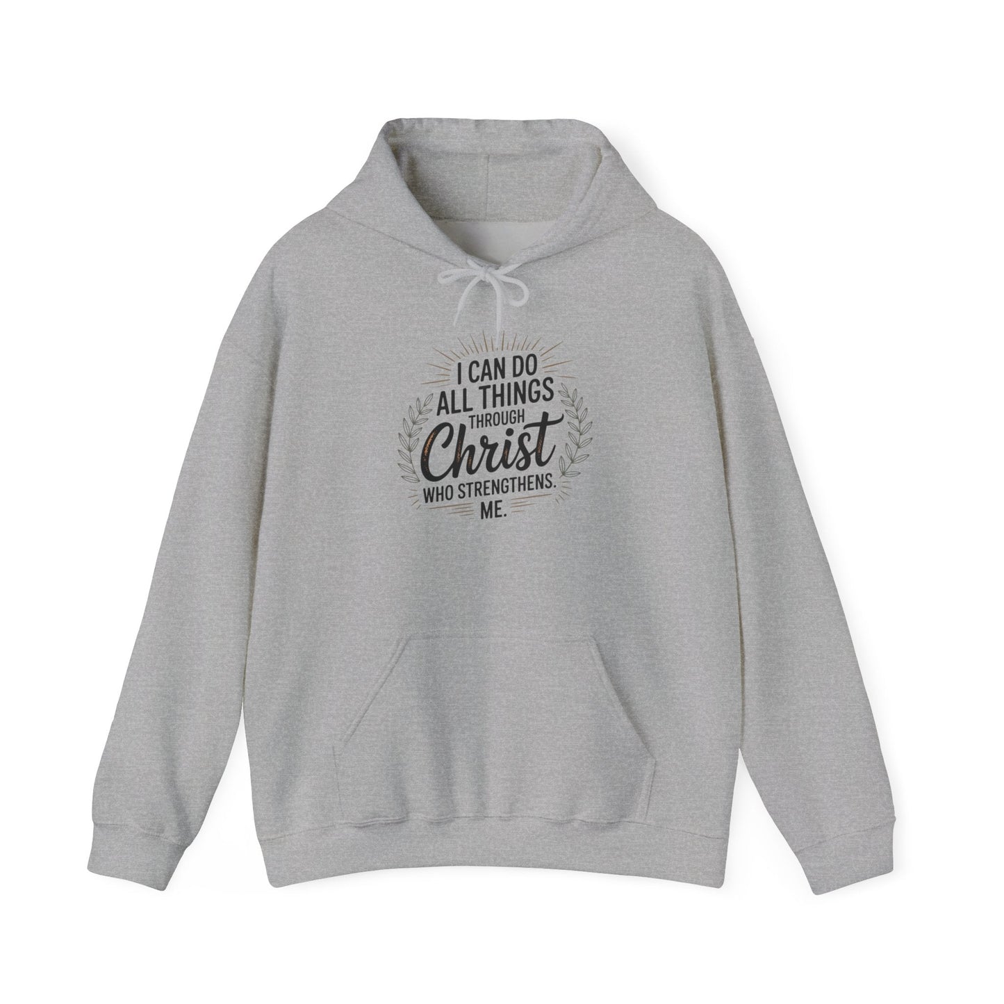 Inspirational Christian Hoodie - I Can Do All Things Through Christ - Peak Inspiration