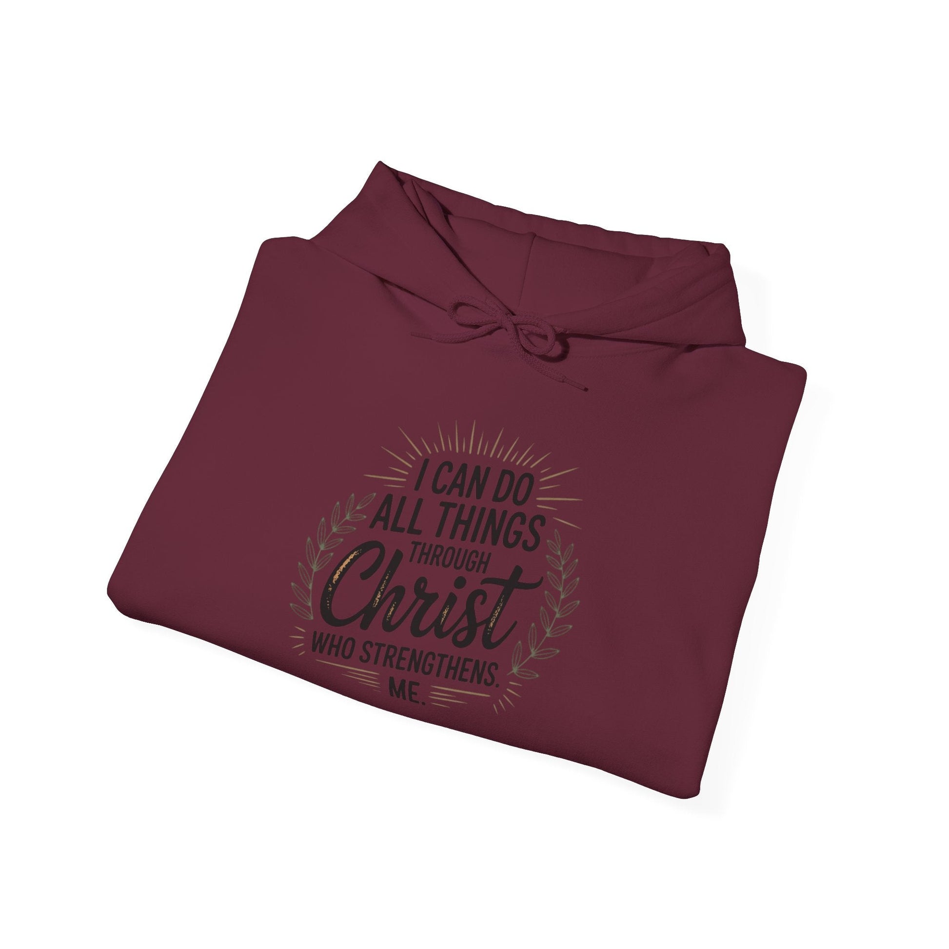 Inspirational Christian Hoodie - I Can Do All Things Through Christ - Peak Inspiration