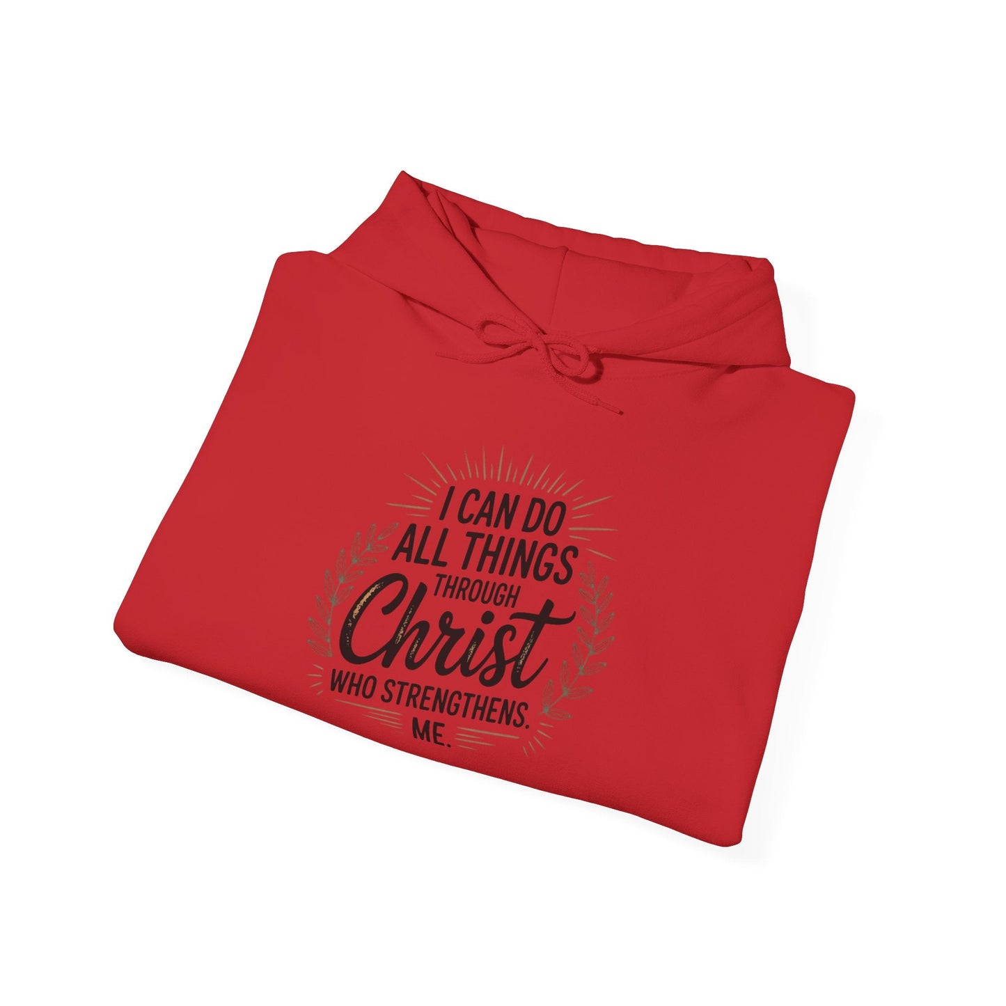 Inspirational Christian Hoodie - I Can Do All Things Through Christ - Peak Inspiration