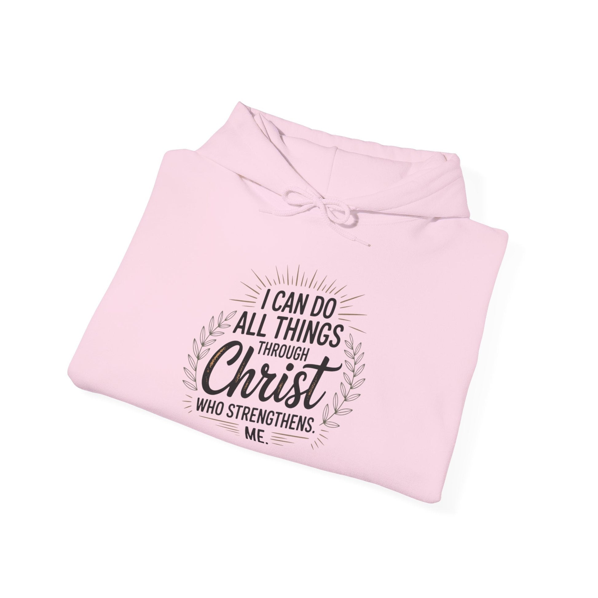 Inspirational Christian Hoodie - I Can Do All Things Through Christ - Peak Inspiration