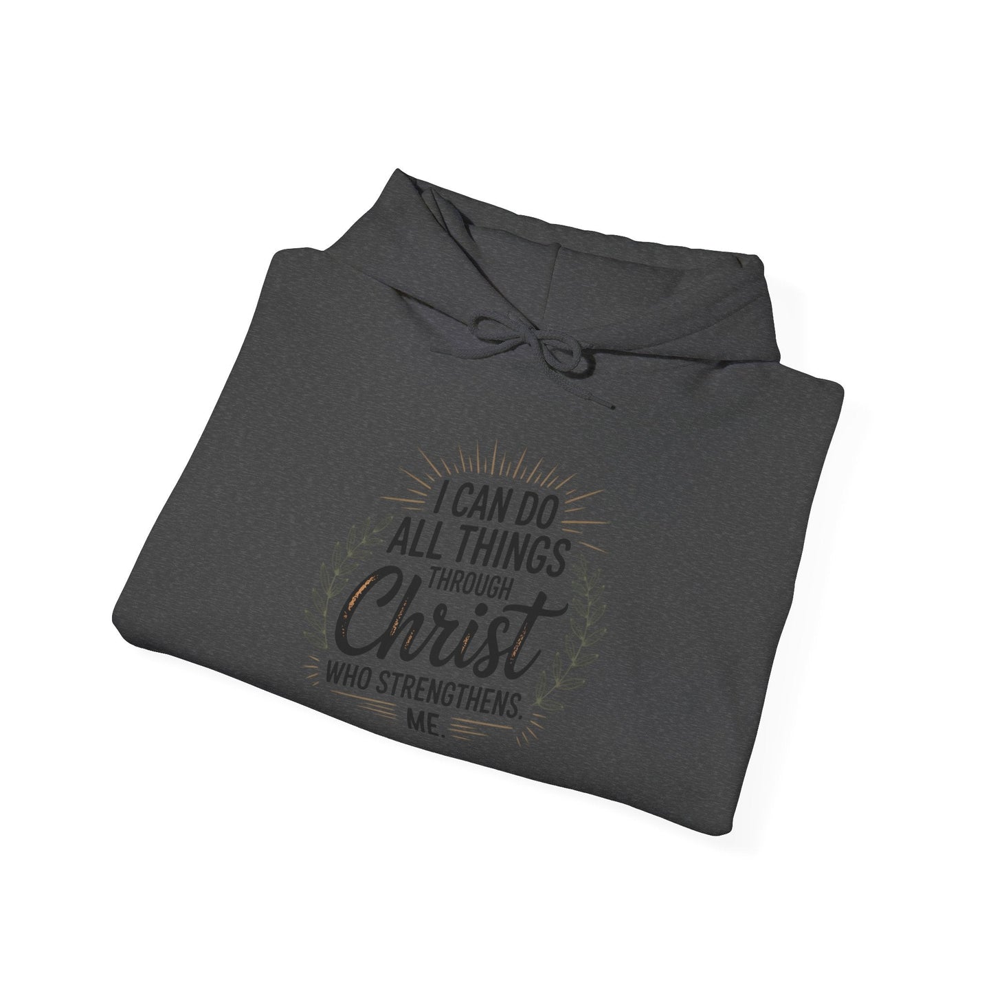 Inspirational Christian Hoodie - I Can Do All Things Through Christ - Peak Inspiration