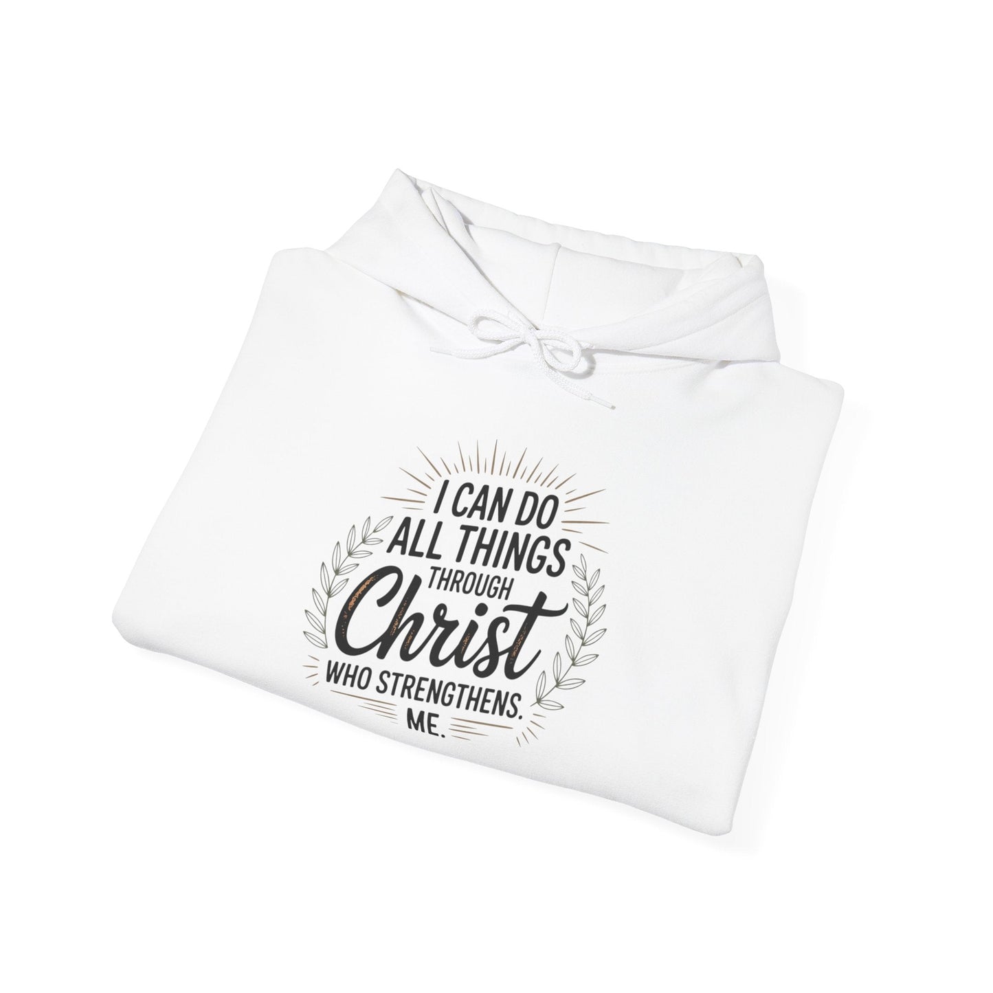 Inspirational Christian Hoodie - I Can Do All Things Through Christ - Peak Inspiration