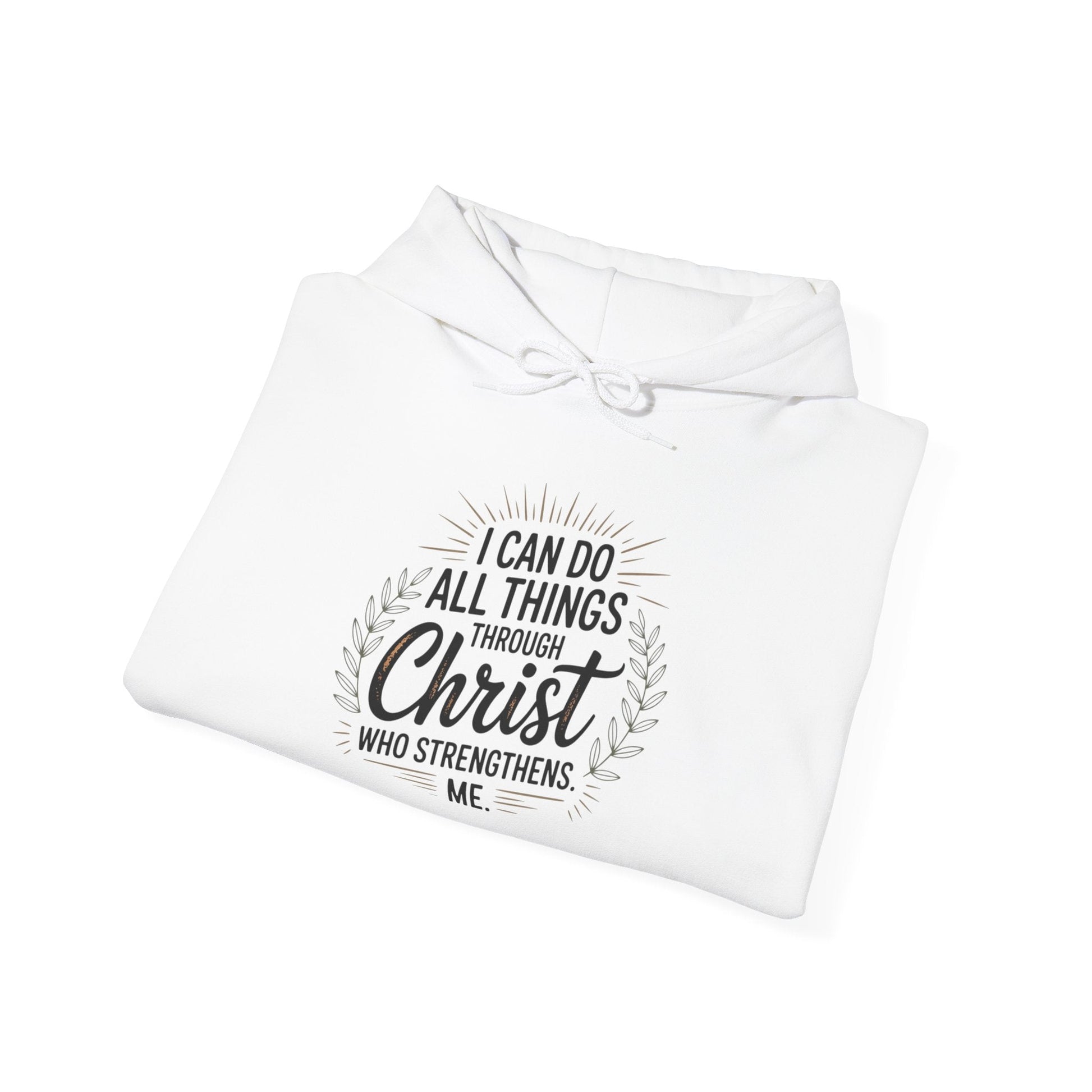 Inspirational Christian Hoodie - I Can Do All Things Through Christ - Peak Inspiration