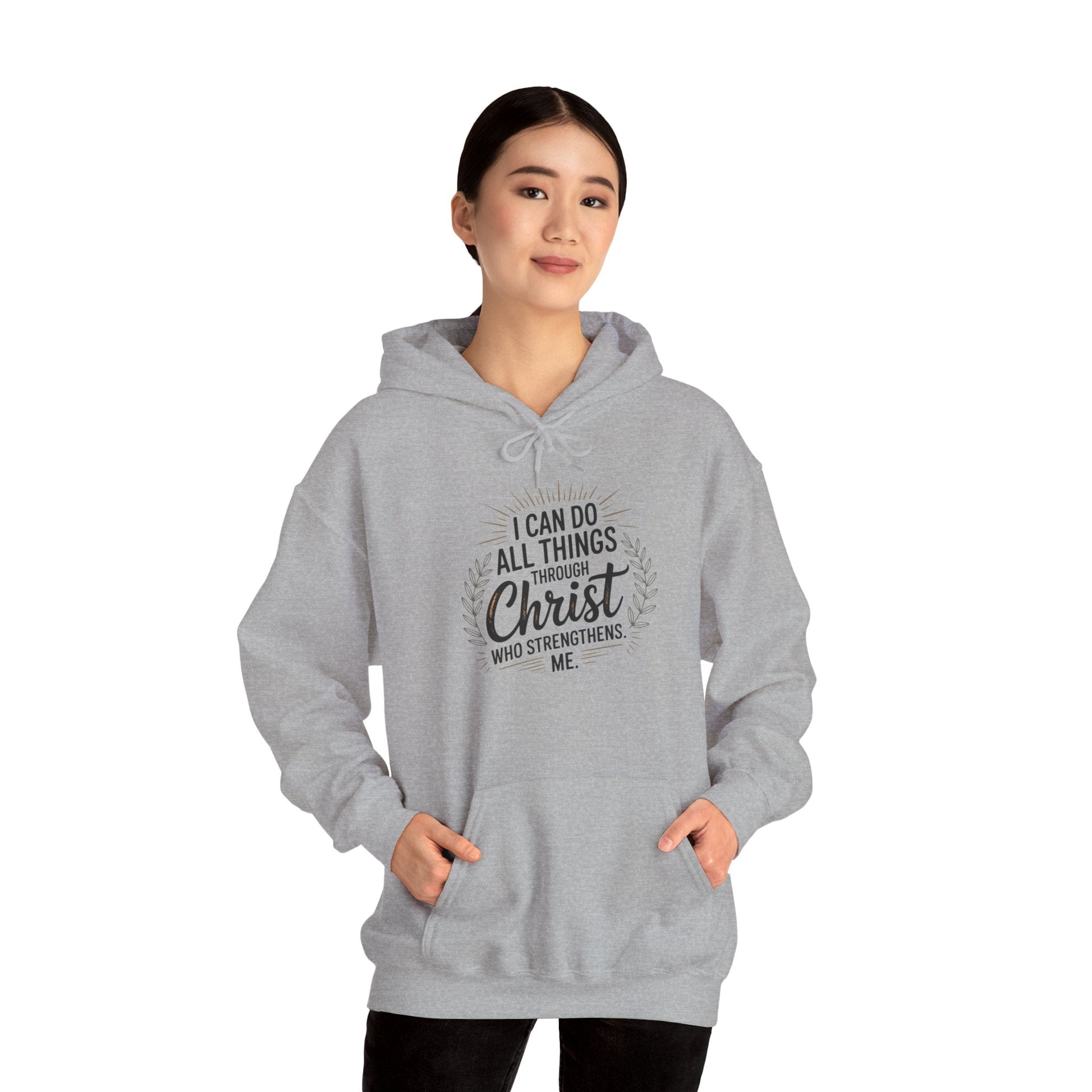 Inspirational Christian Hoodie - I Can Do All Things Through Christ - Peak Inspiration