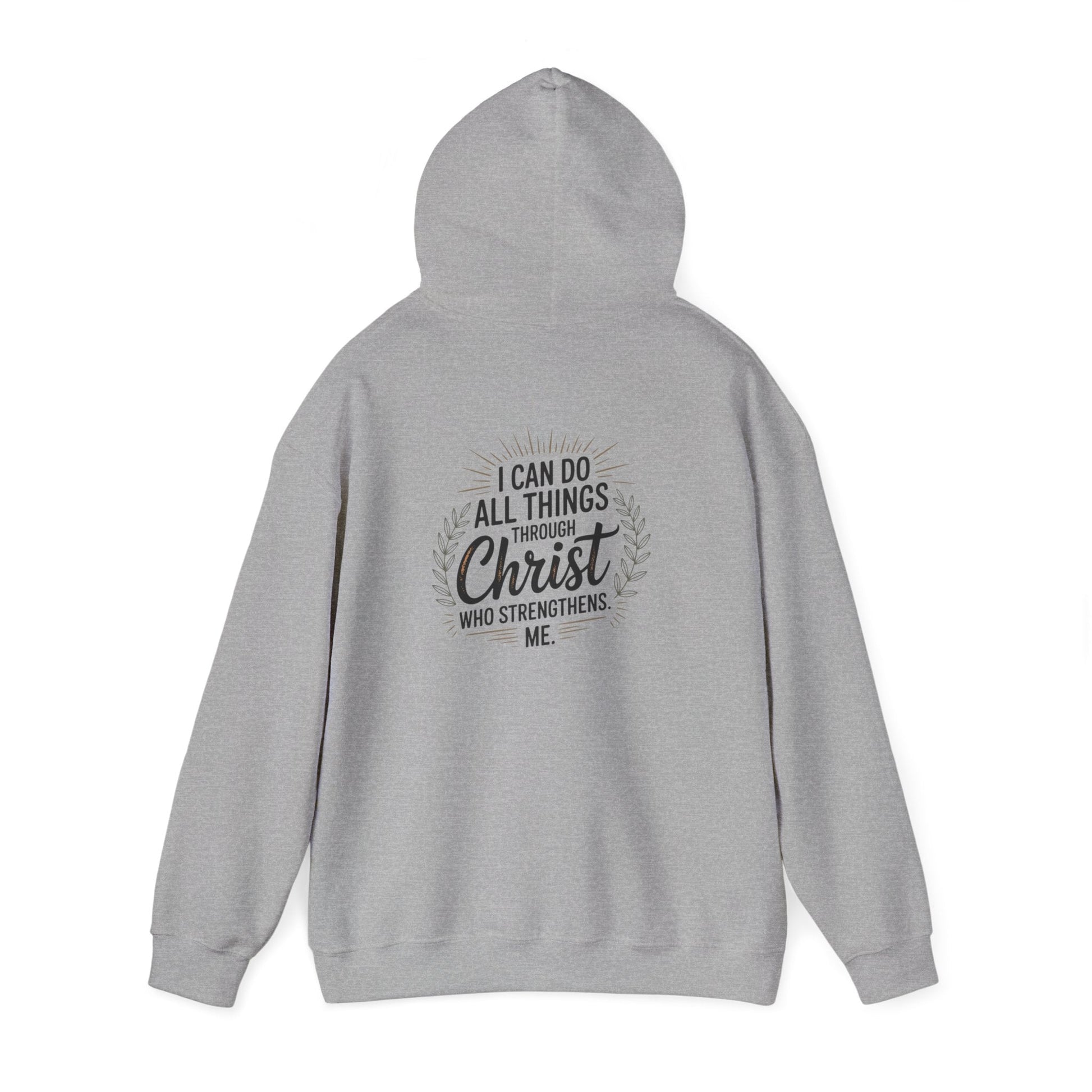 Inspirational Christian Hoodie - I Can Do All Things Through Christ - Peak Inspiration