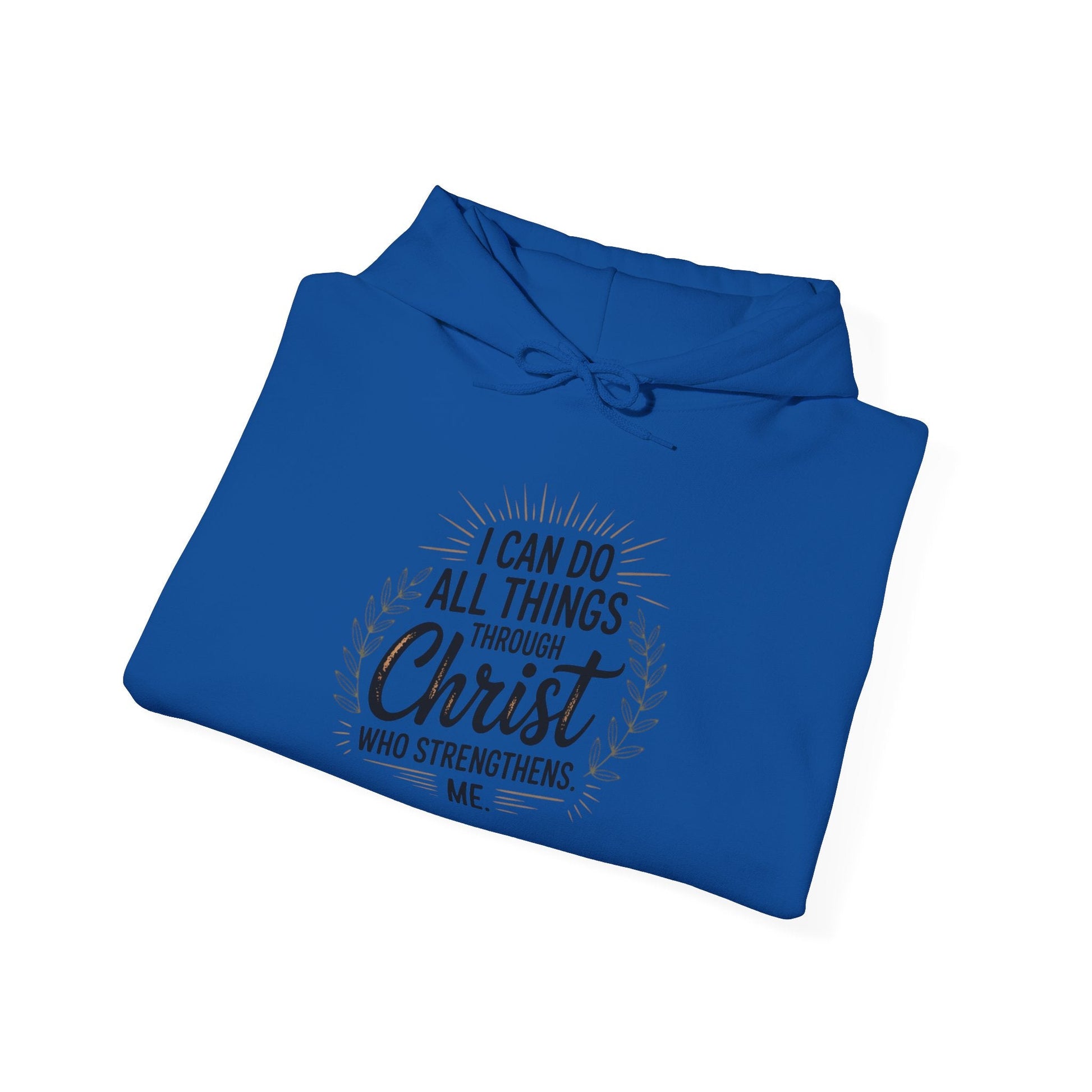 Inspirational Christian Hoodie - I Can Do All Things Through Christ - Peak Inspiration