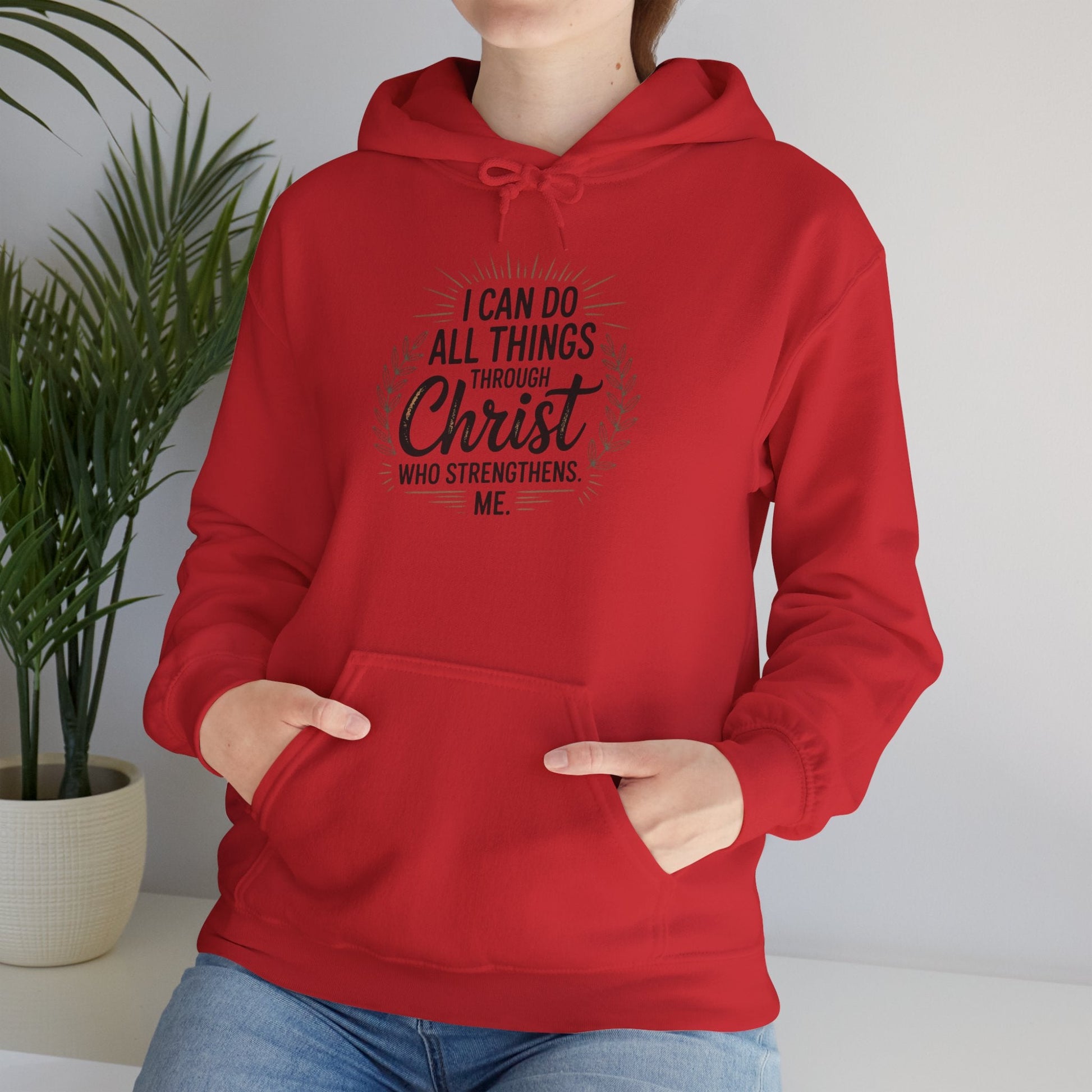 Inspirational Christian Hoodie - I Can Do All Things Through Christ - Peak Inspiration