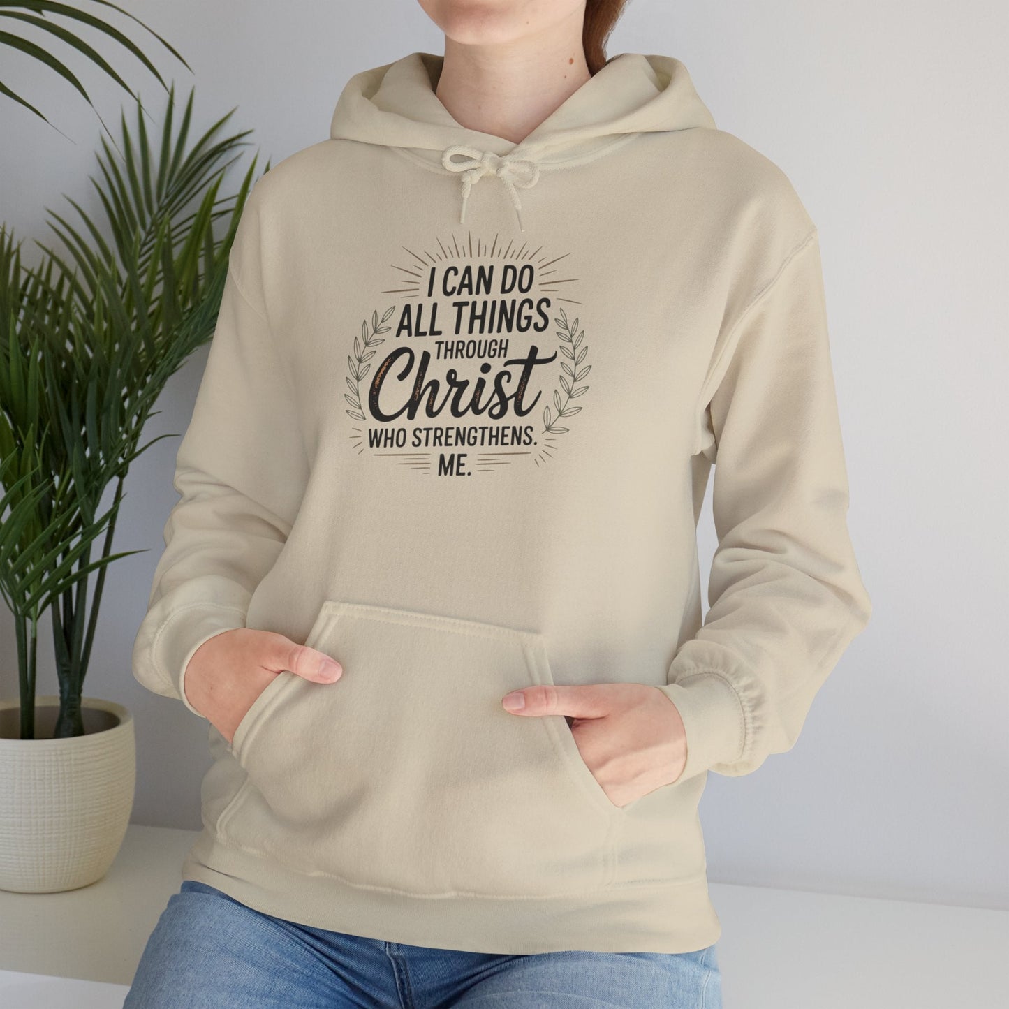 Inspirational Christian Hoodie - I Can Do All Things Through Christ - Peak Inspiration