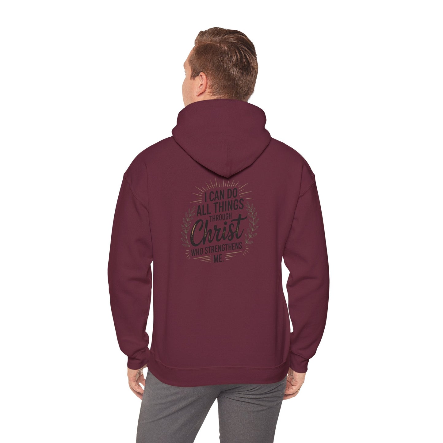 Inspirational Christian Hoodie - I Can Do All Things Through Christ - Peak Inspiration