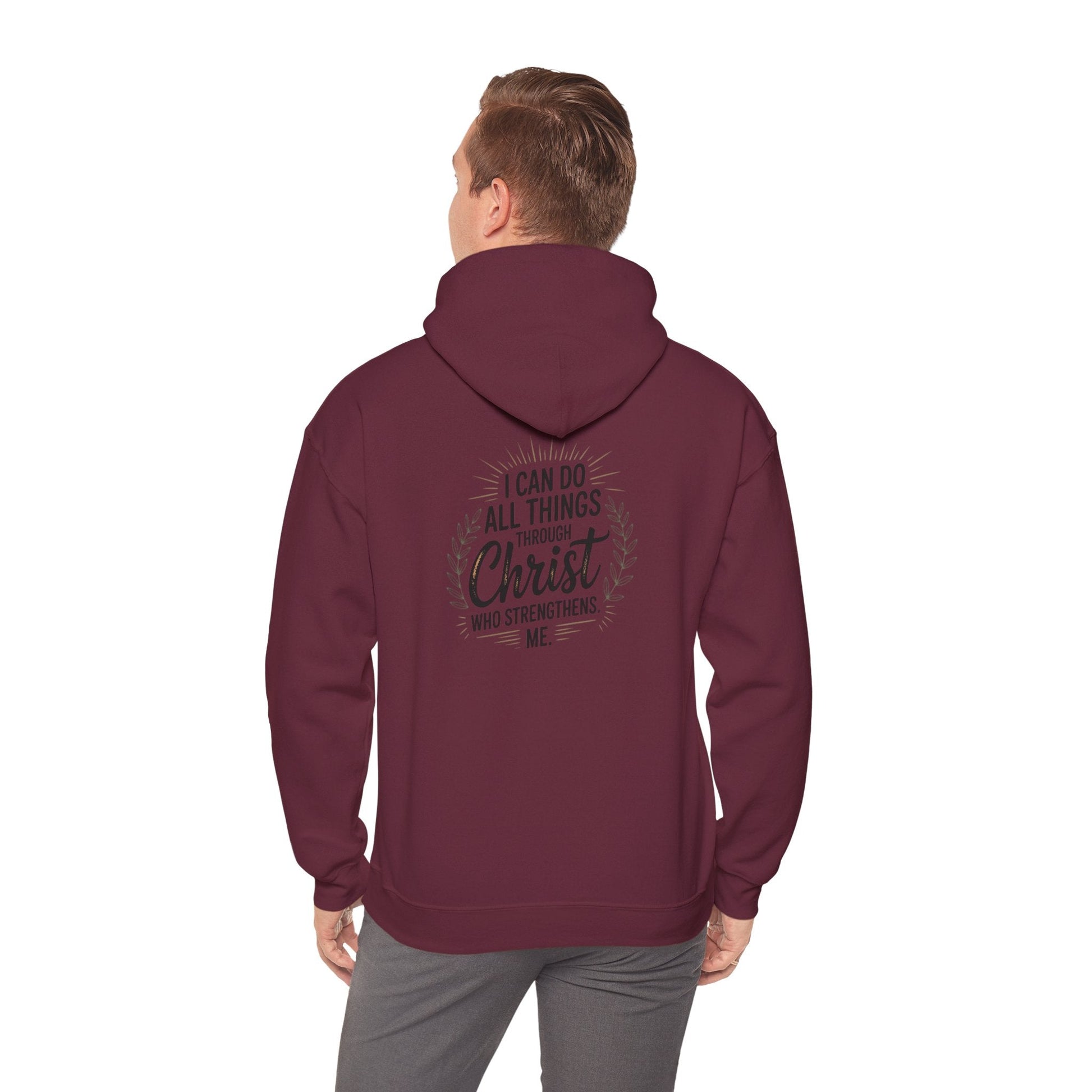 Inspirational Christian Hoodie - I Can Do All Things Through Christ - Peak Inspiration