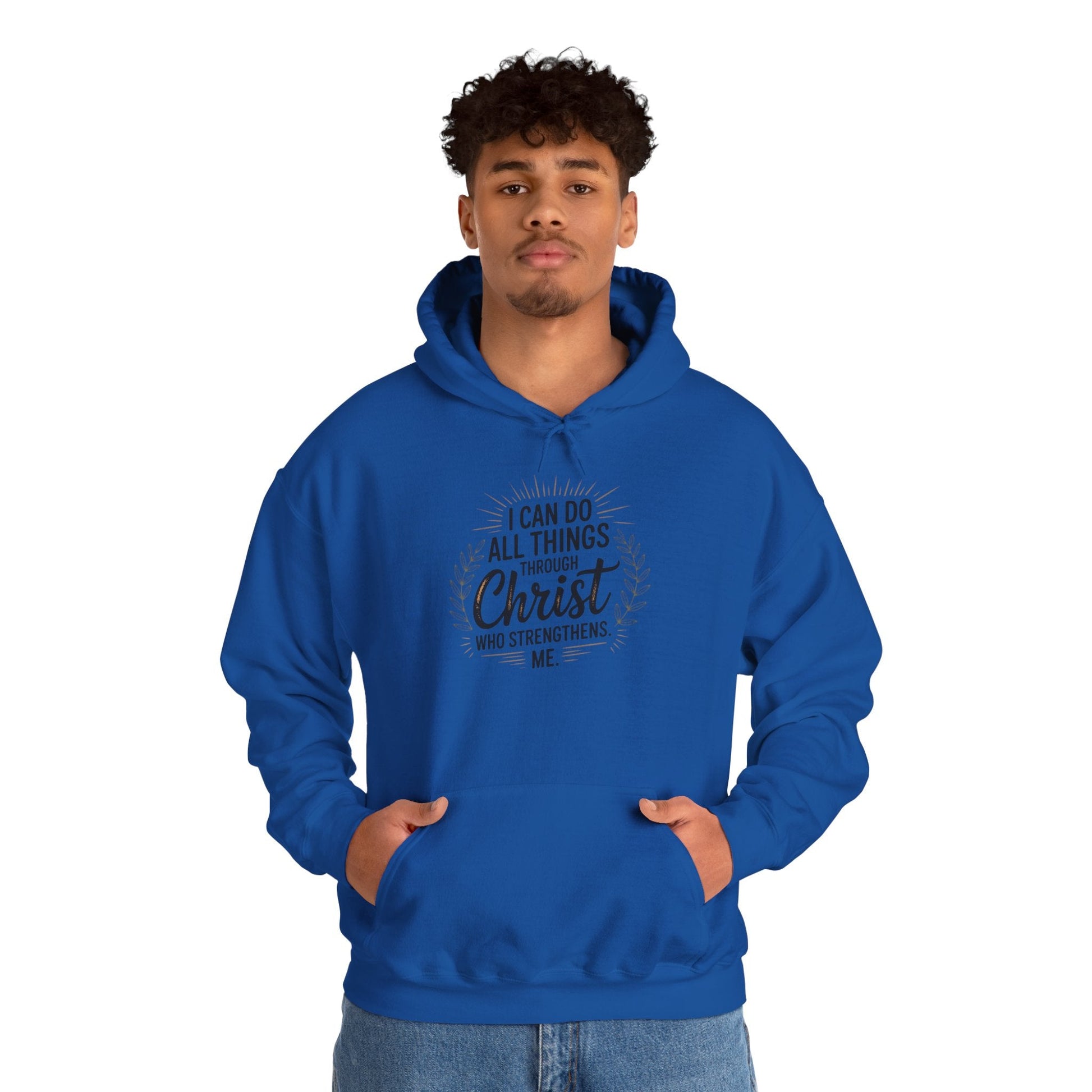 Inspirational Christian Hoodie - I Can Do All Things Through Christ - Peak Inspiration