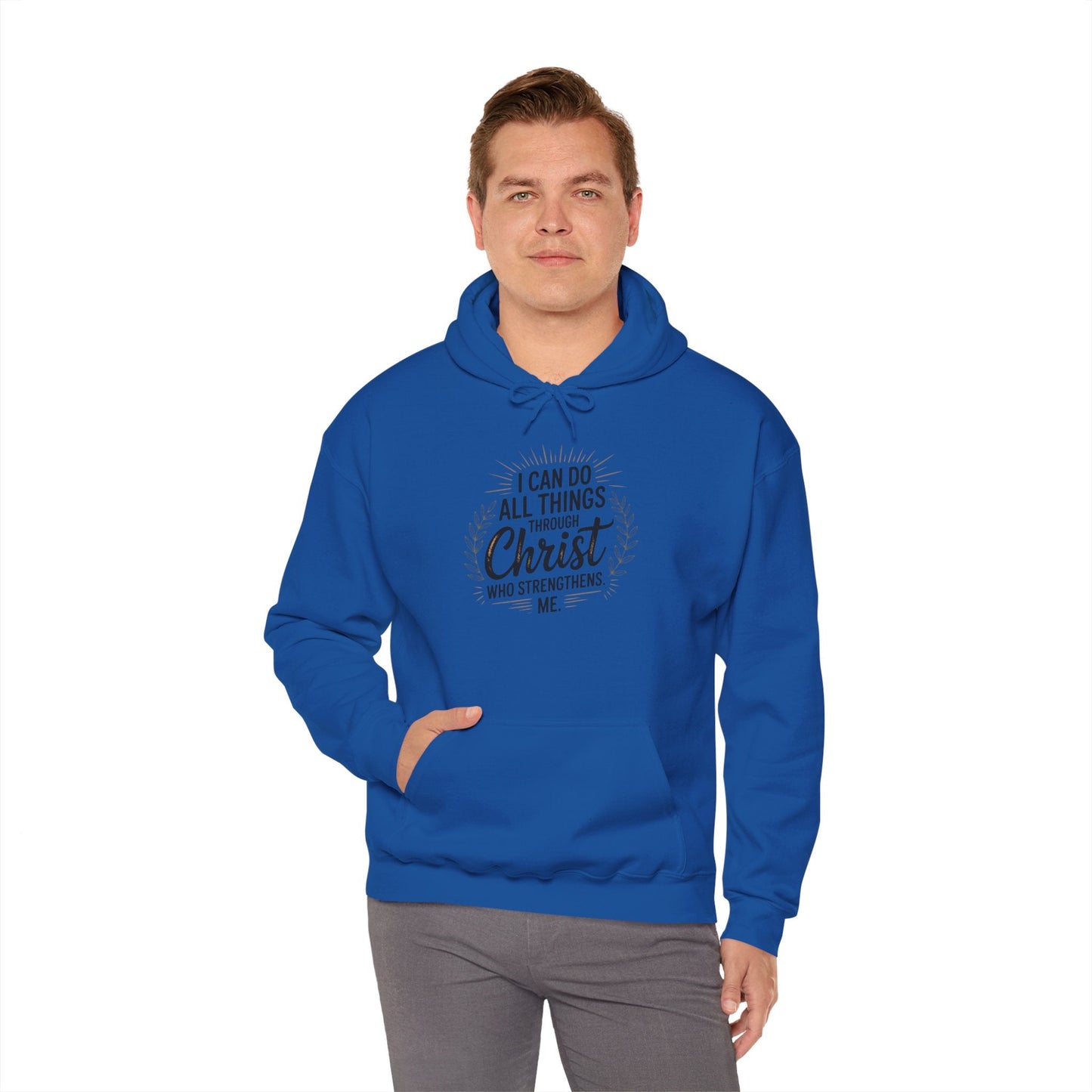 Inspirational Christian Hoodie - I Can Do All Things Through Christ - Peak Inspiration