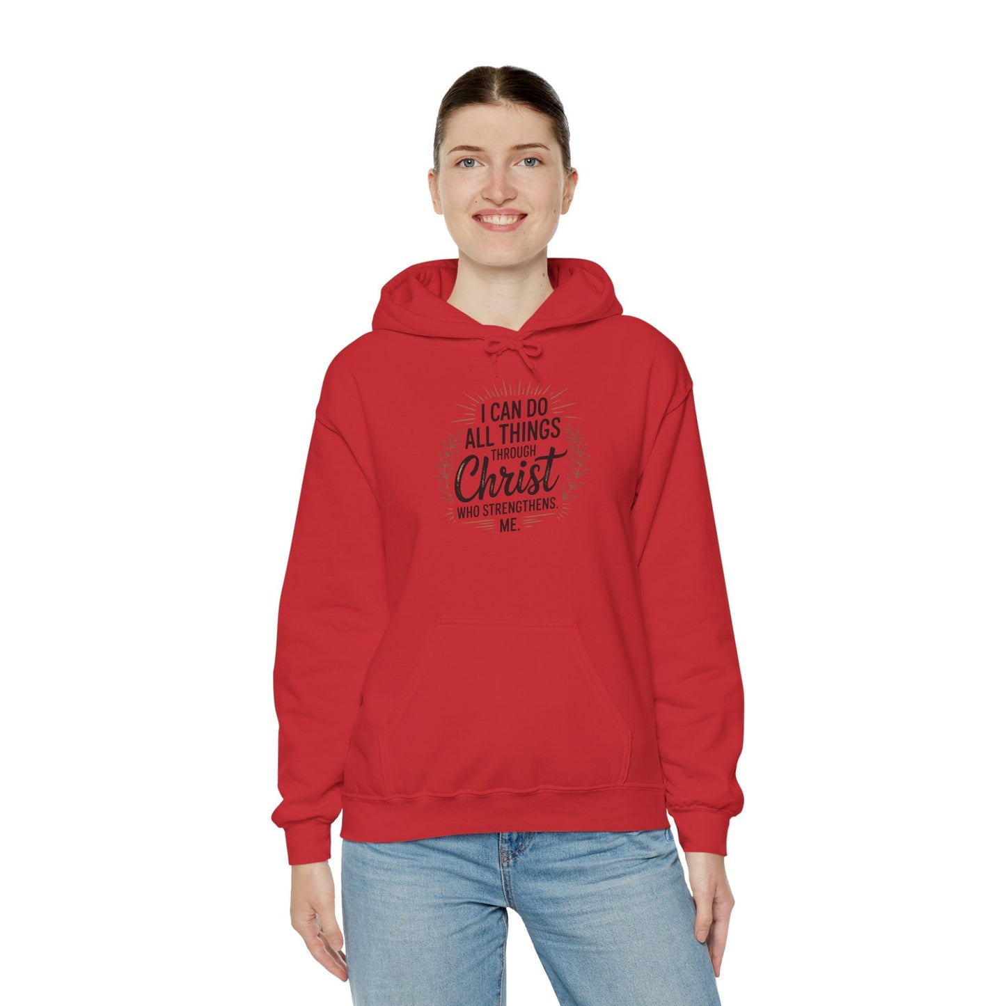 Inspirational Christian Hoodie - I Can Do All Things Through Christ - Peak Inspiration