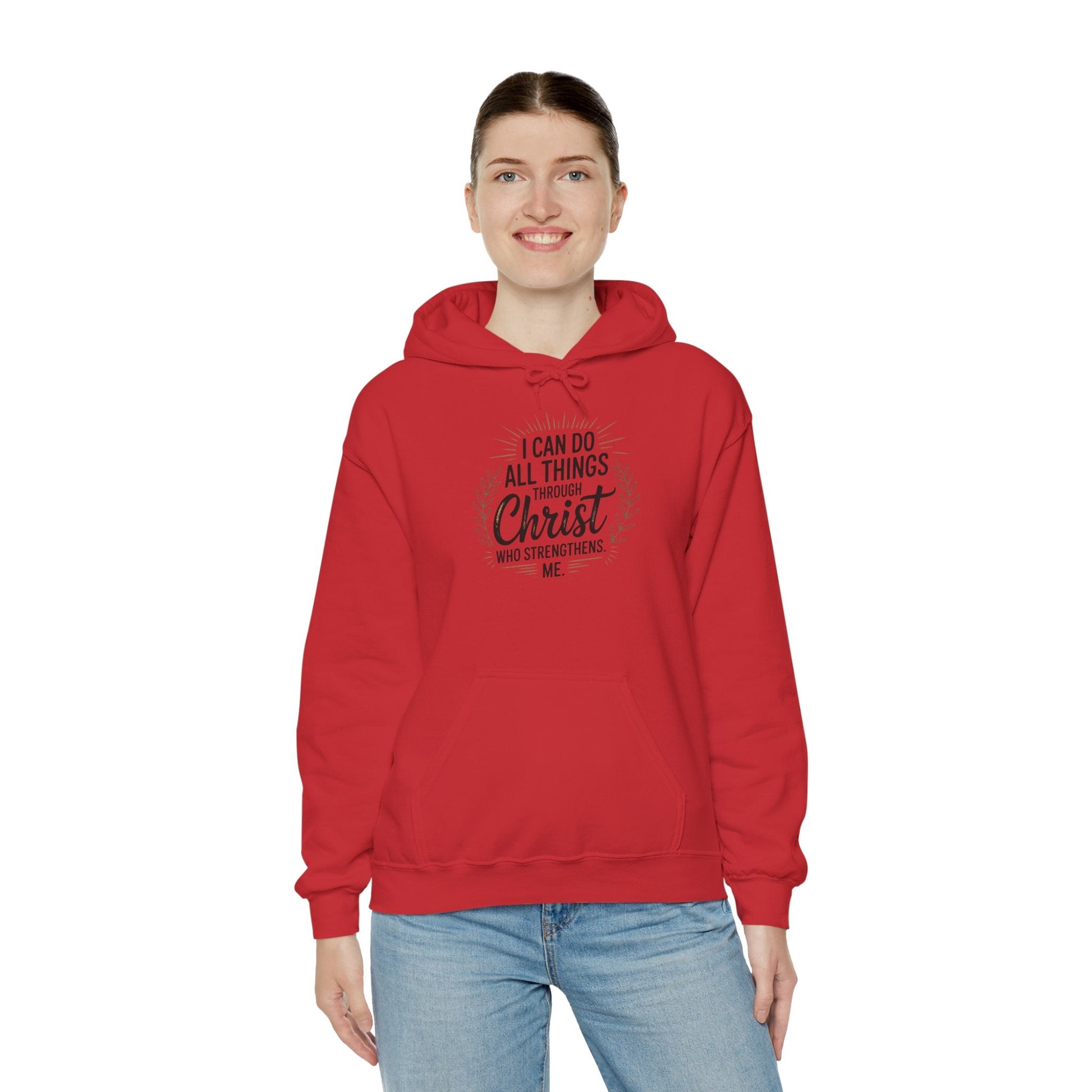 Inspirational Christian Hoodie - I Can Do All Things Through Christ - Peak Inspiration
