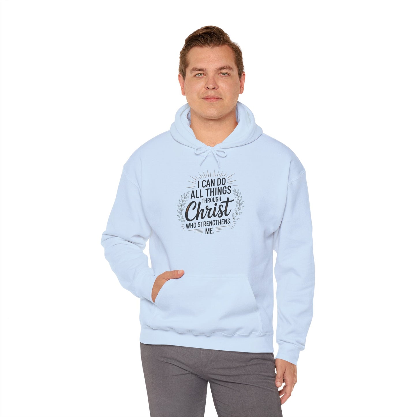 Inspirational Christian Hoodie - I Can Do All Things Through Christ - Peak Inspiration