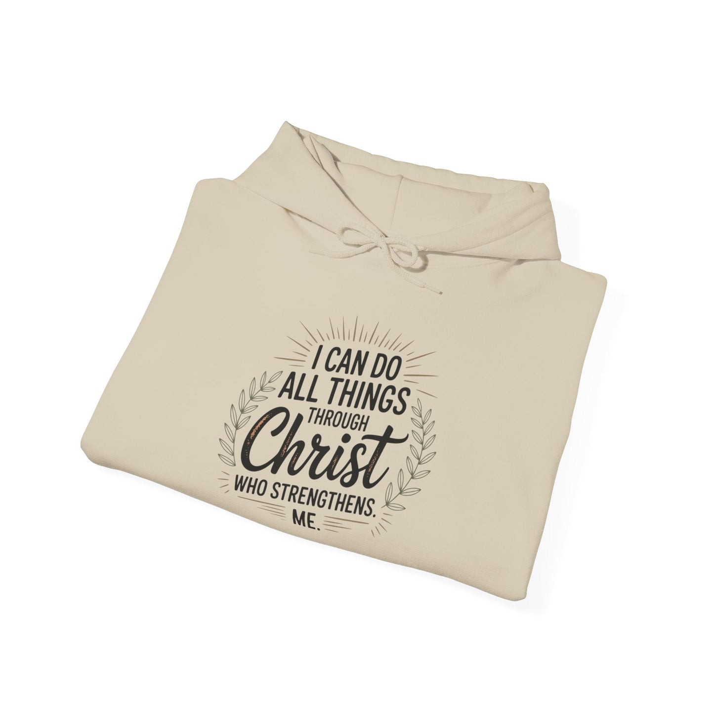 Inspirational Christian Hoodie - I Can Do All Things Through Christ - Peak Inspiration