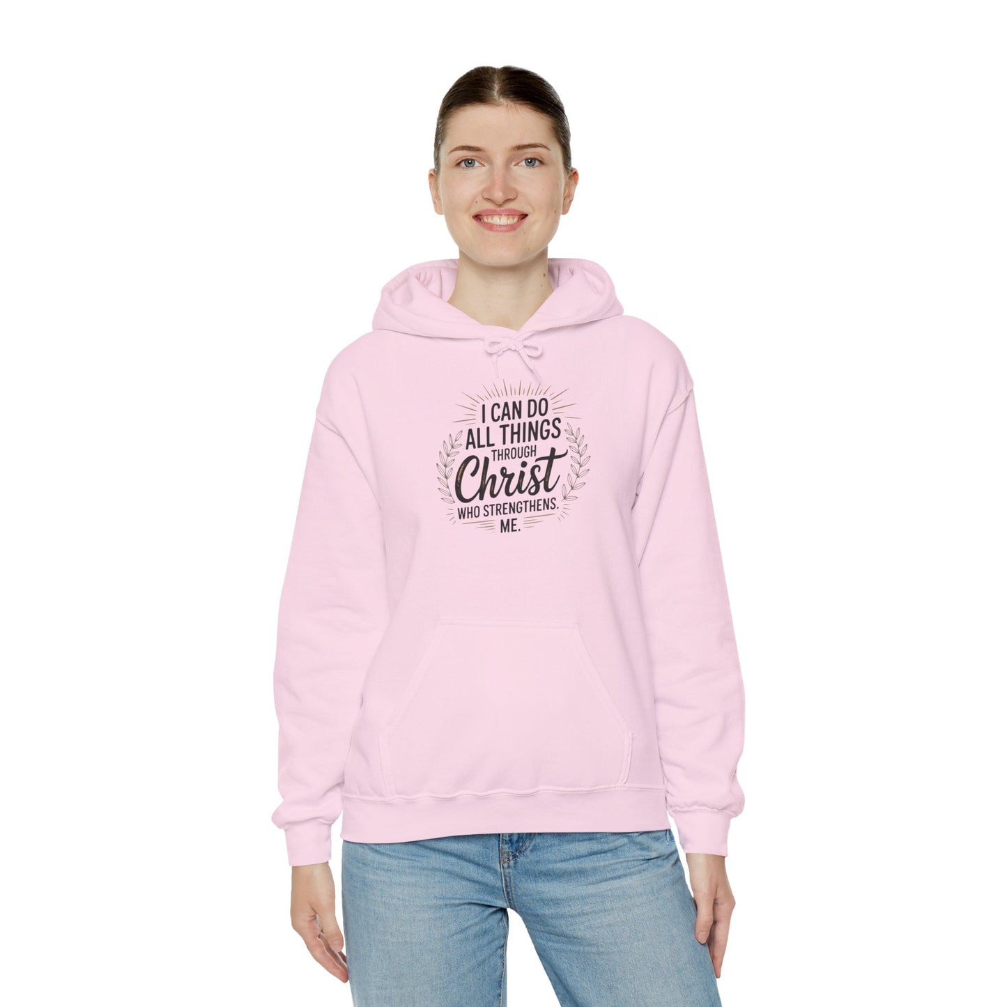 Inspirational Christian Hoodie - I Can Do All Things Through Christ - Peak Inspiration