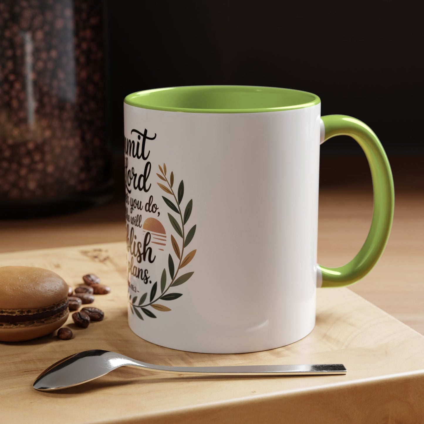 Inspirational Coffee Mug - 'Commit to the Lord' - 11 & 15 oz - Peak Inspiration