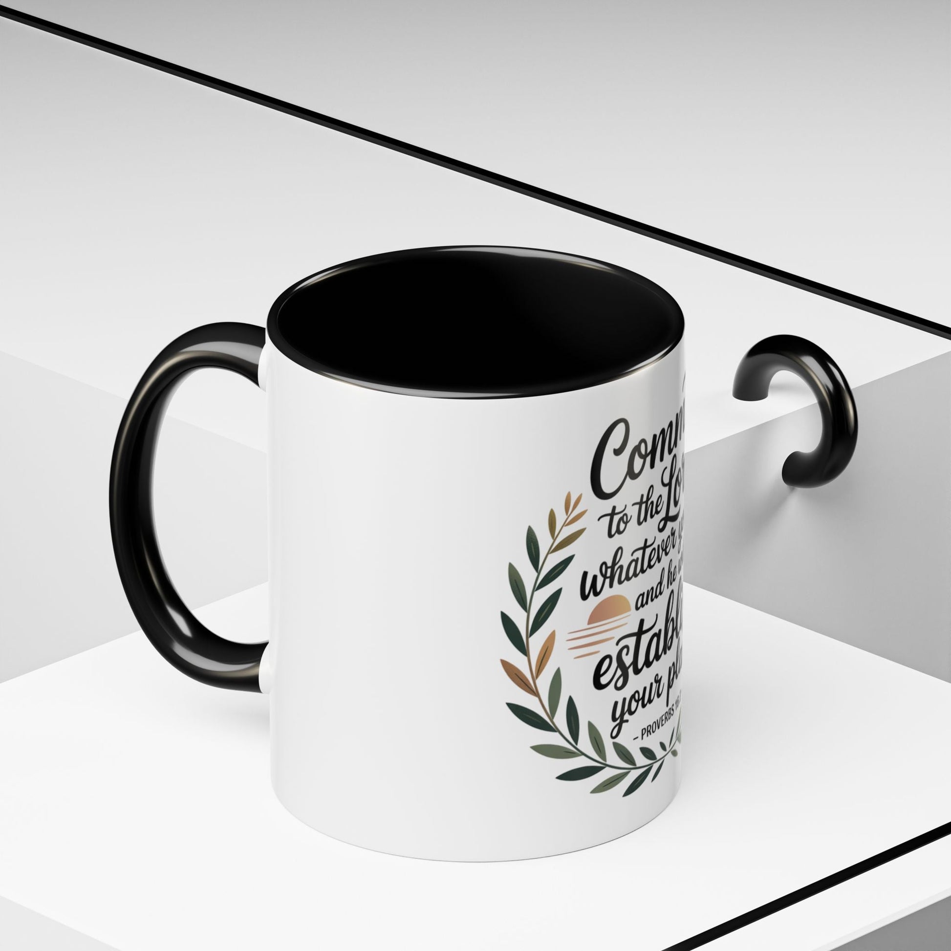 Inspirational Coffee Mug - 'Commit to the Lord' - 11 & 15 oz - Peak Inspiration